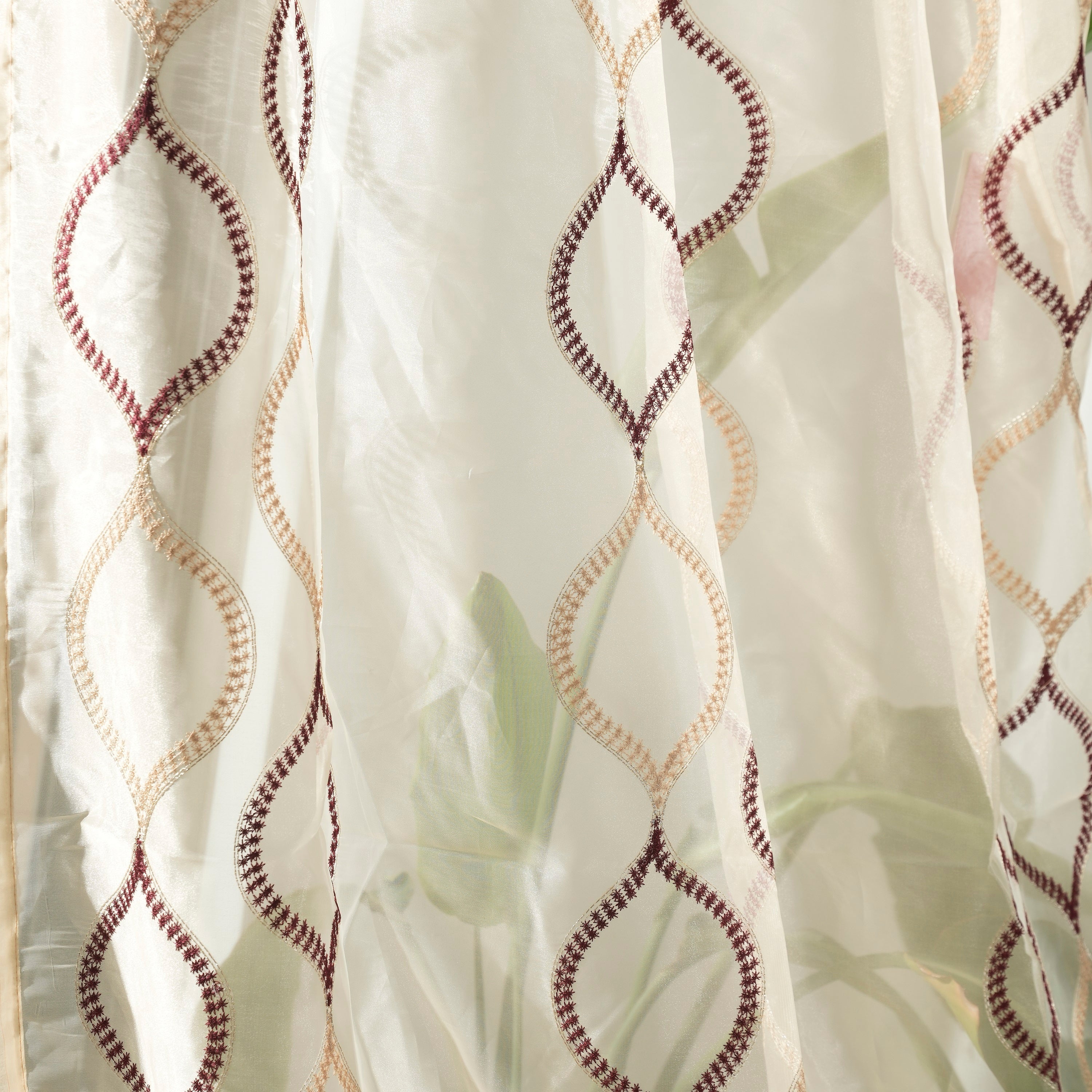 Etereo Celestial, Gold & Red, Sheer, 1 panel