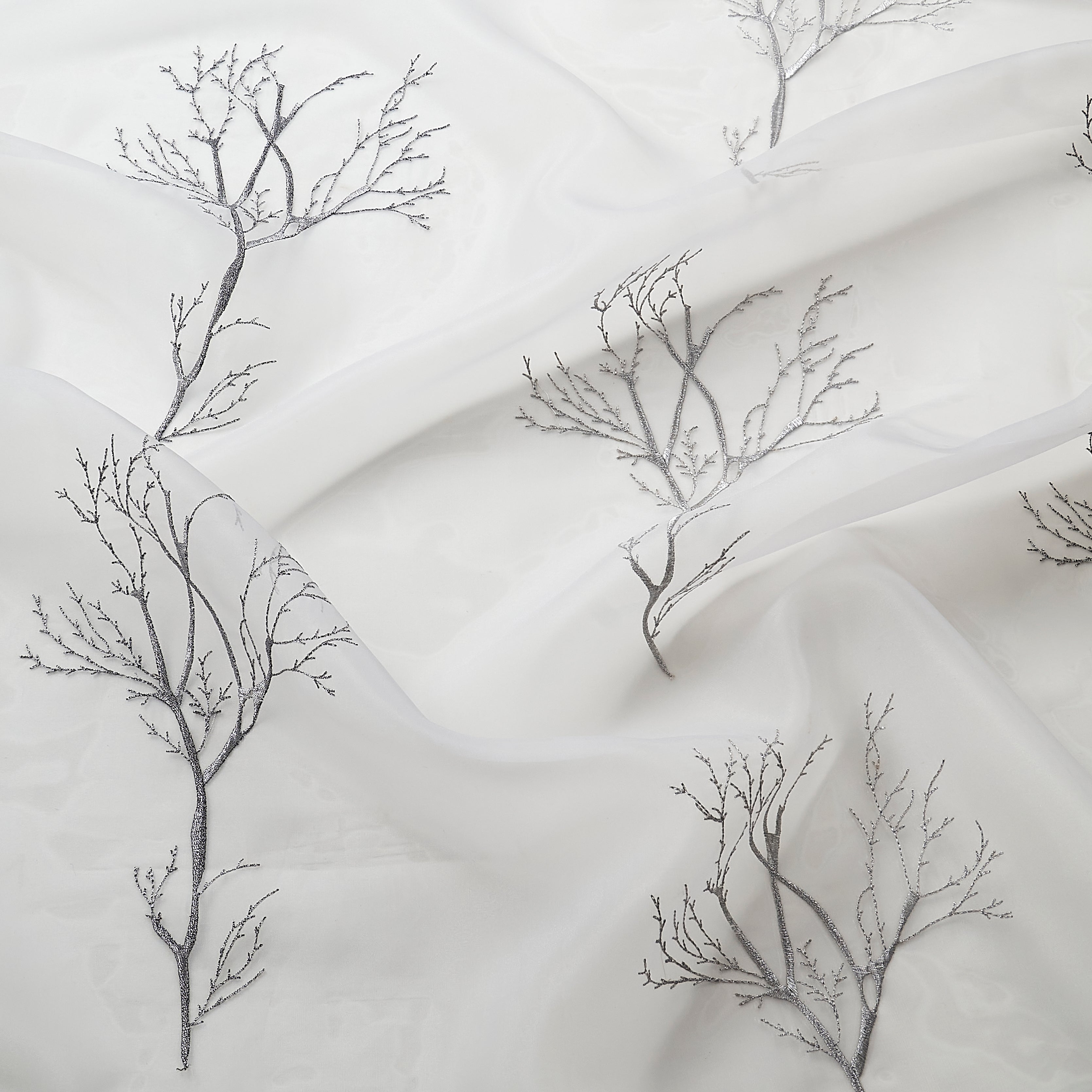 Etereo Woodland Whisper, Silver & Grey, Sheer, 1 panel