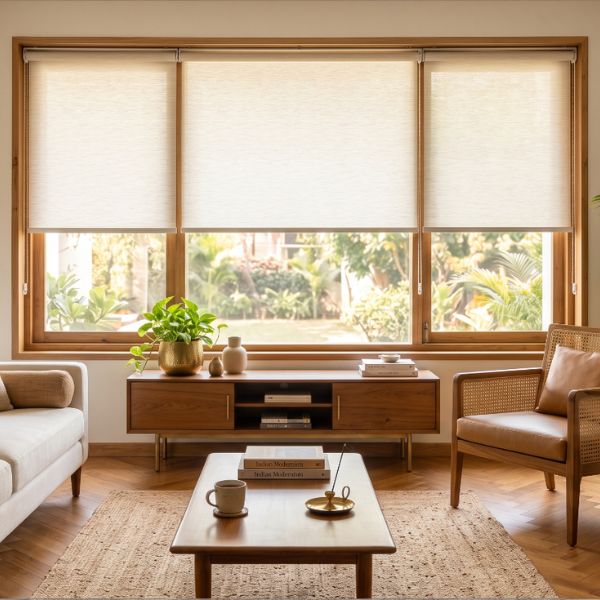 Blinds over a window