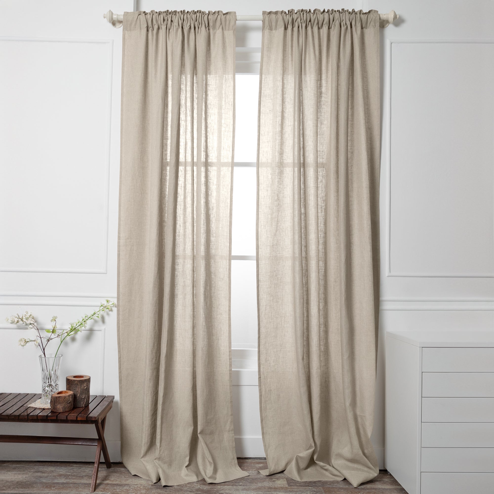 Natural Linen Curtain | Set of 2