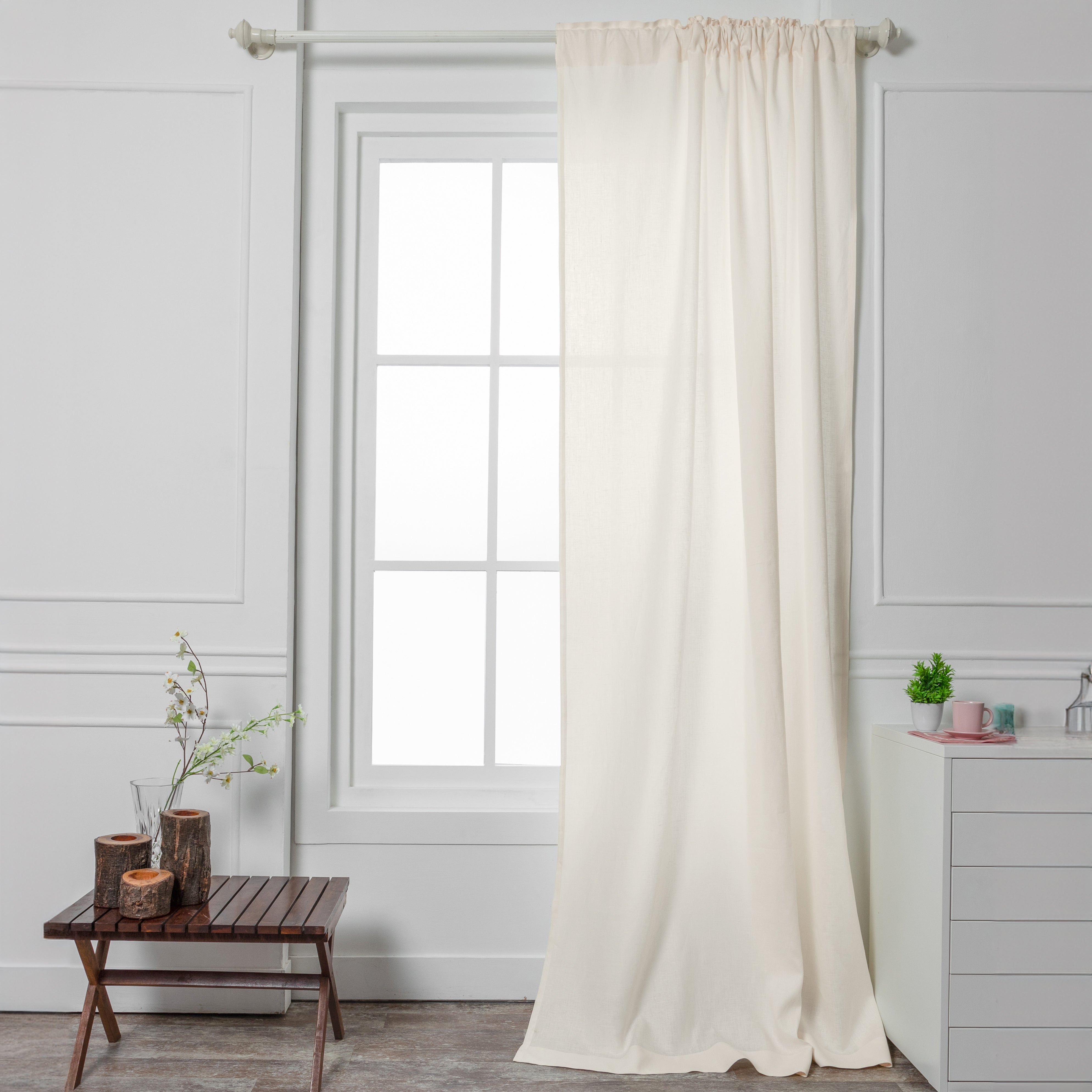 Ivory Linen Curtain