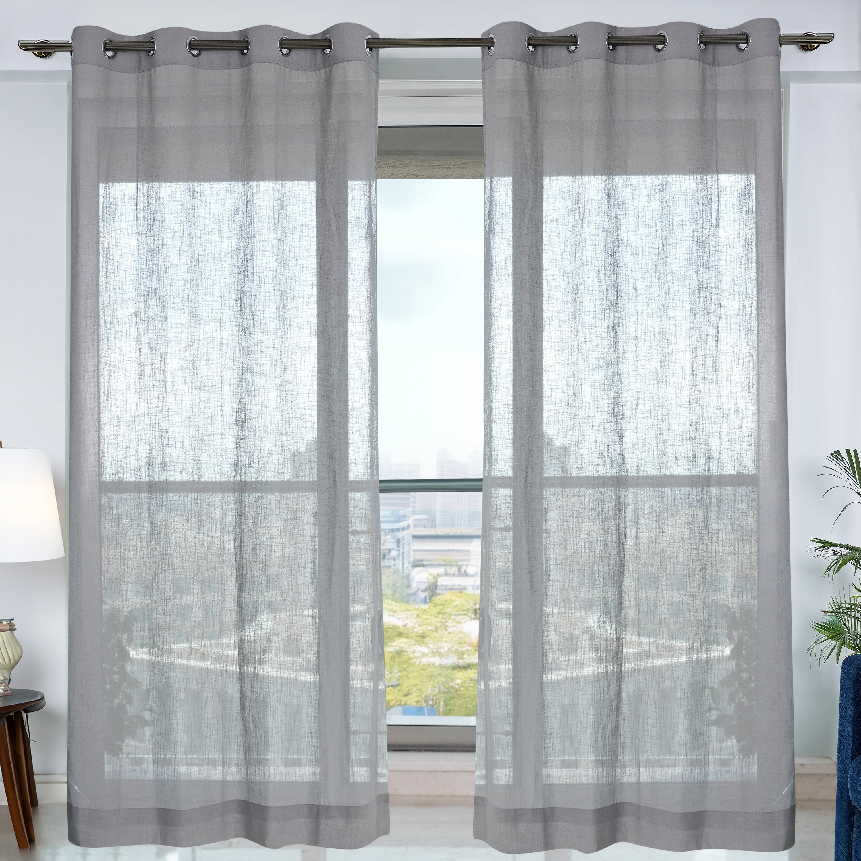 Etereo Metallo Luxe, Grey, Sheer, 1 panel