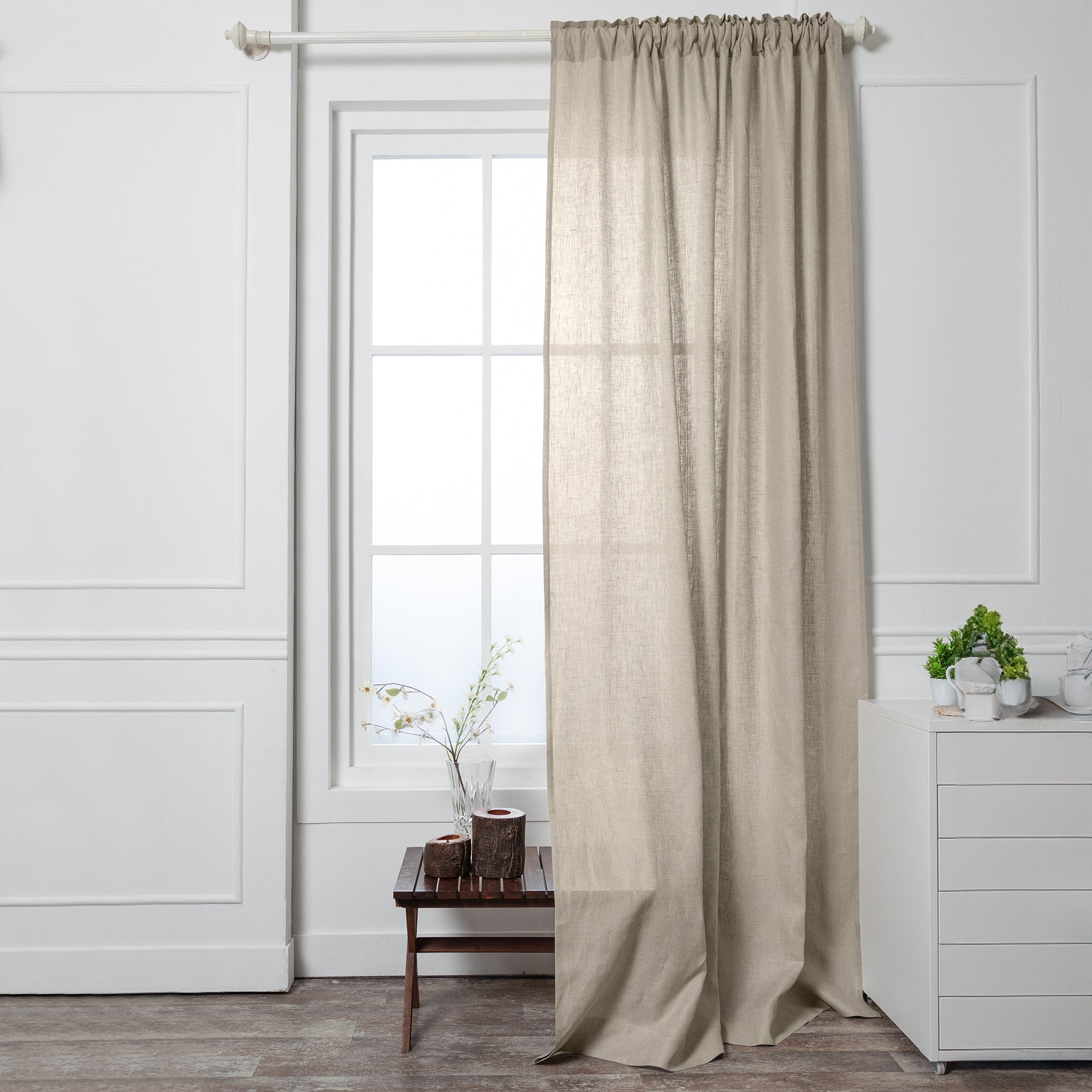 Natural Linen Curtain | Set of 2