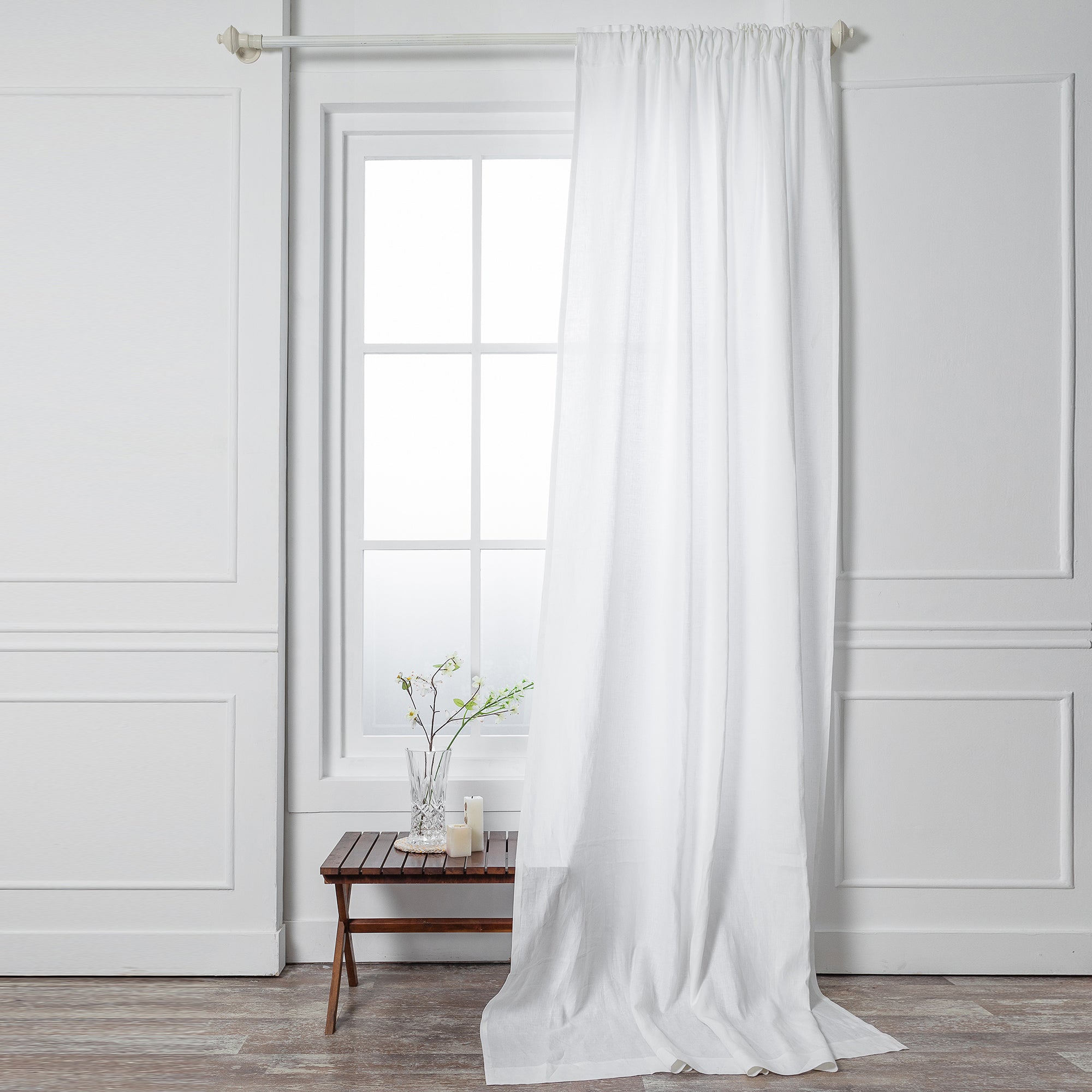 White Linen Curtain - test