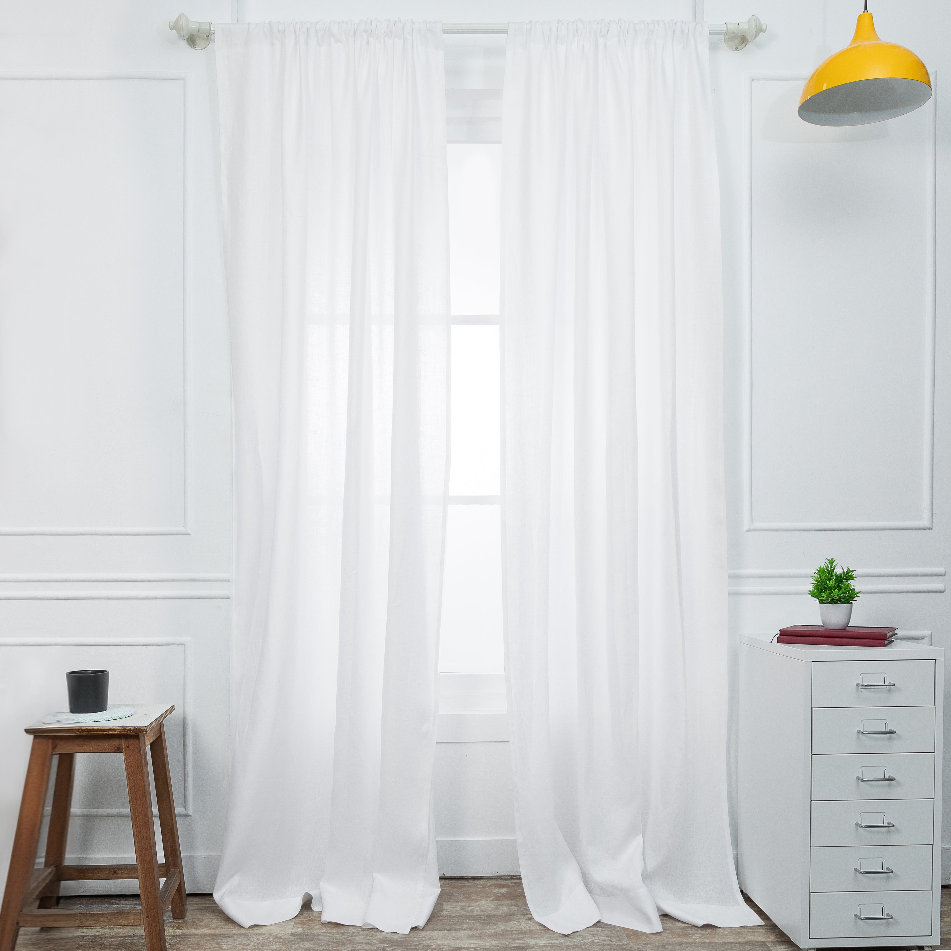 White Hemp Curtain