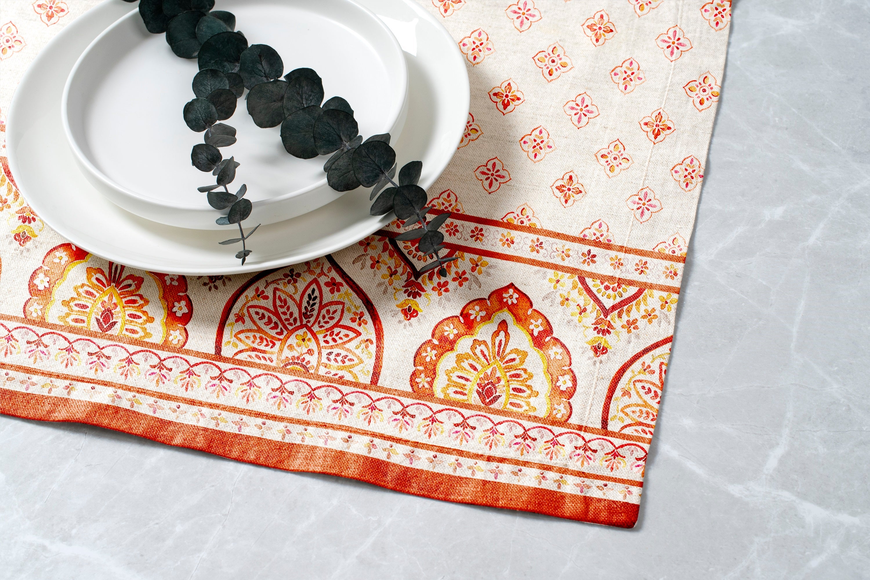 Autumn Mandala Placemats -  Fall Themed Placemats  - 14 x 19 Inch, 12 pcs