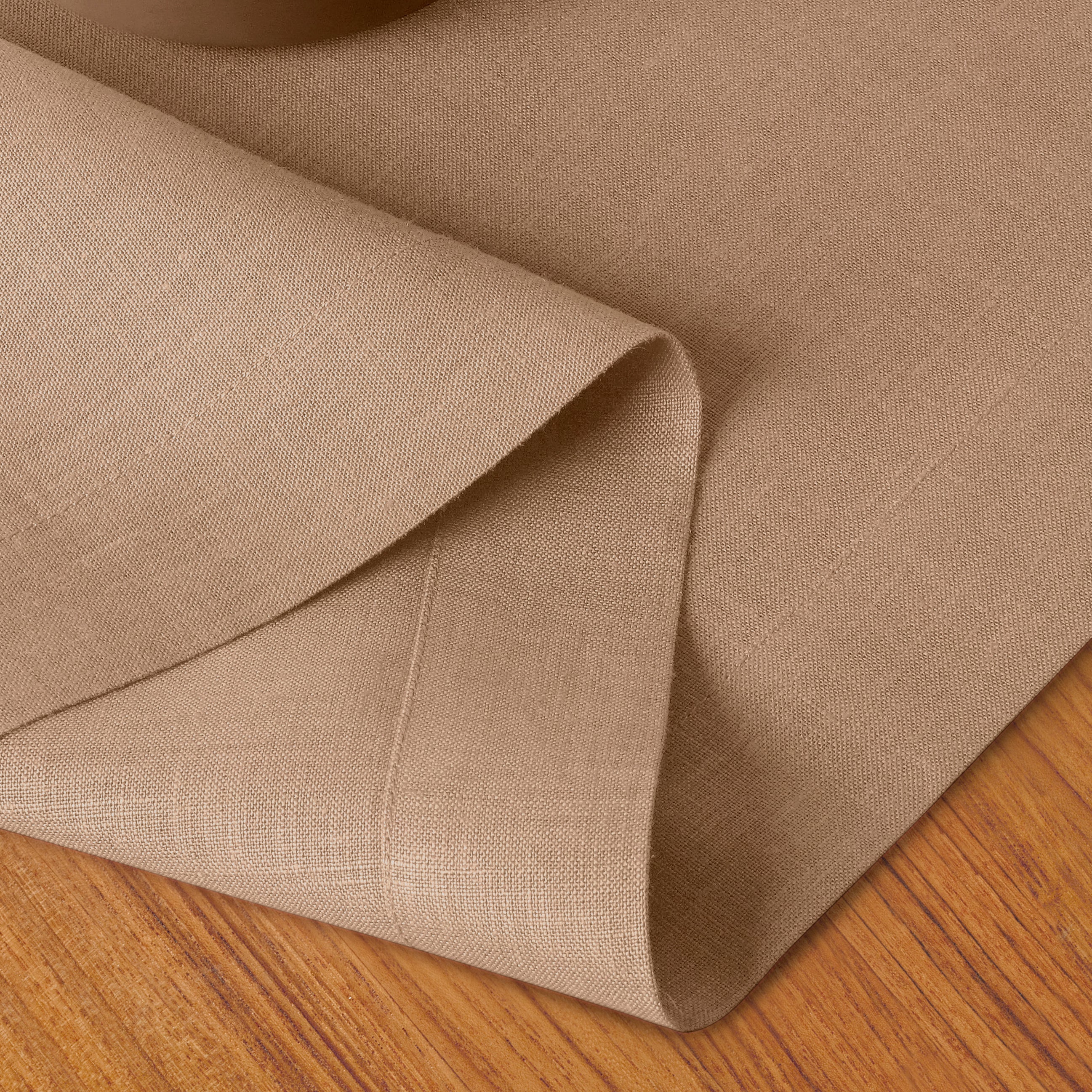 100% Pure Linen Fabric Champagne Beige