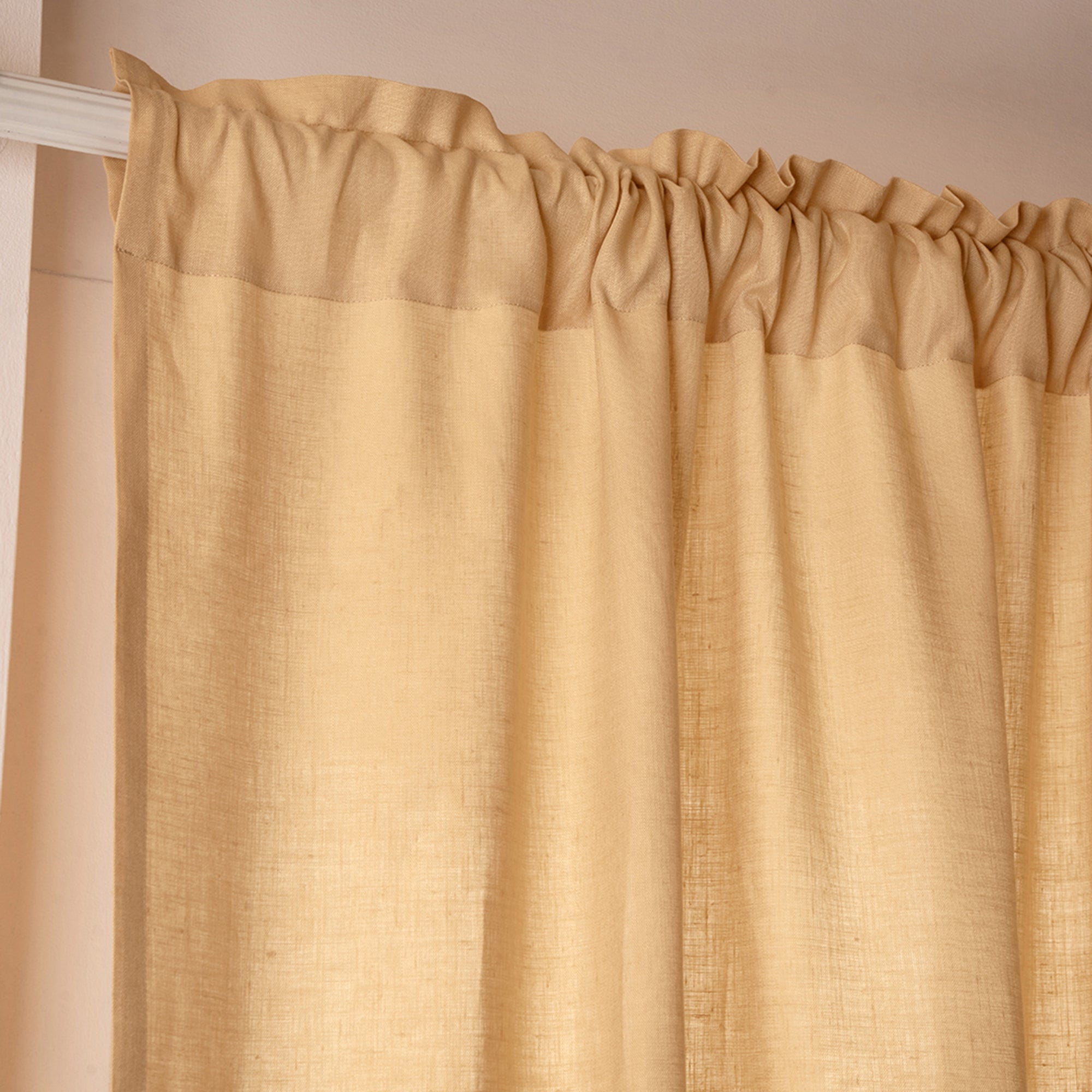 Beige Linen Curtain | Set of 2