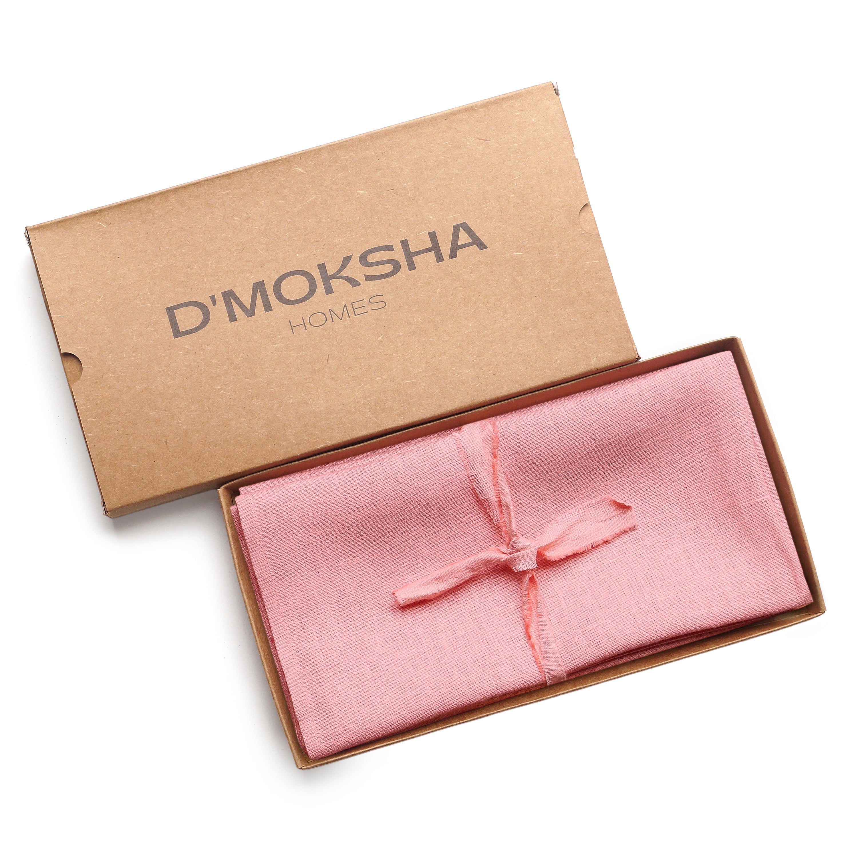 Dusty Pink Linen Napkins, Hemmed, 18 x 18 inch, 4 pcs