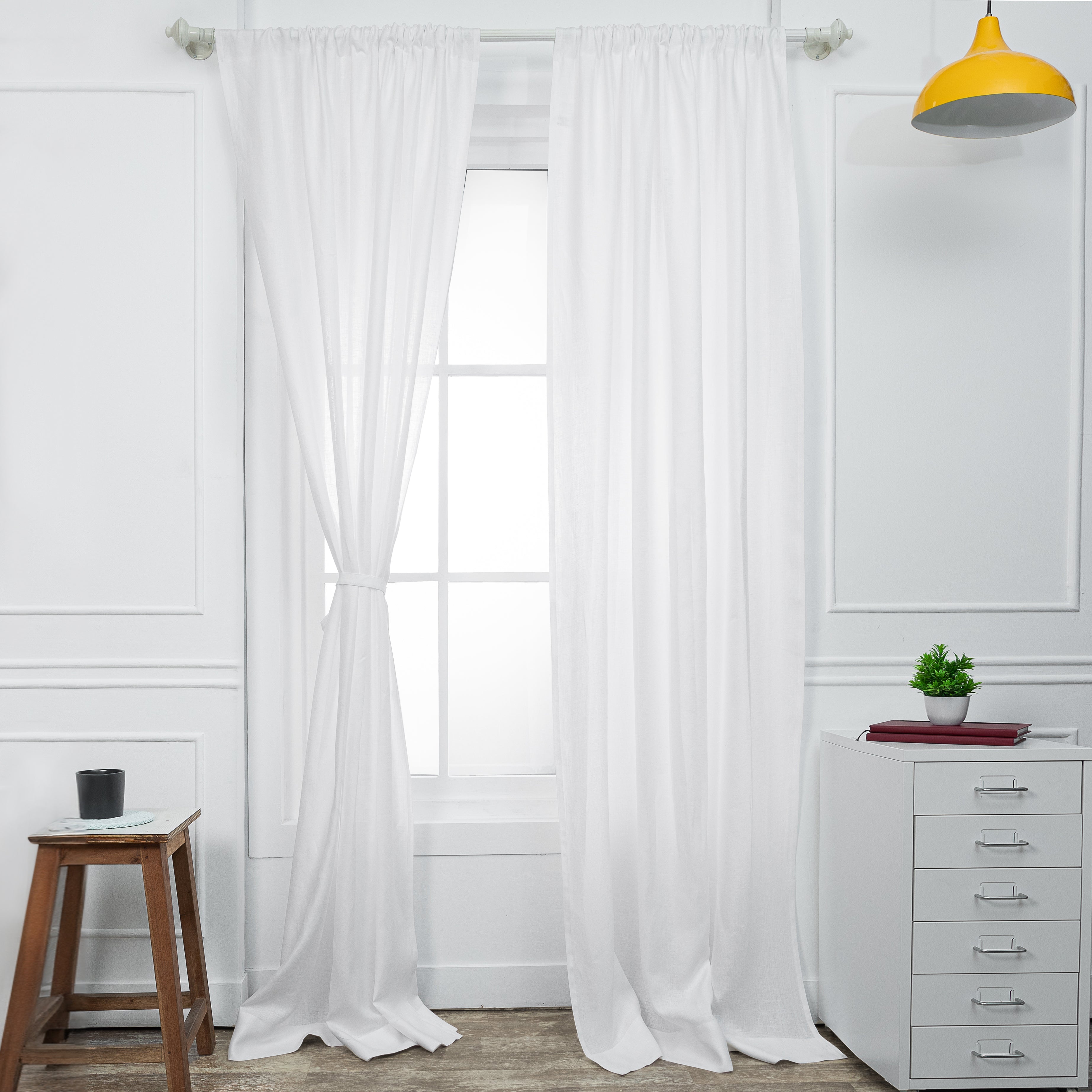 White Hemp Curtain