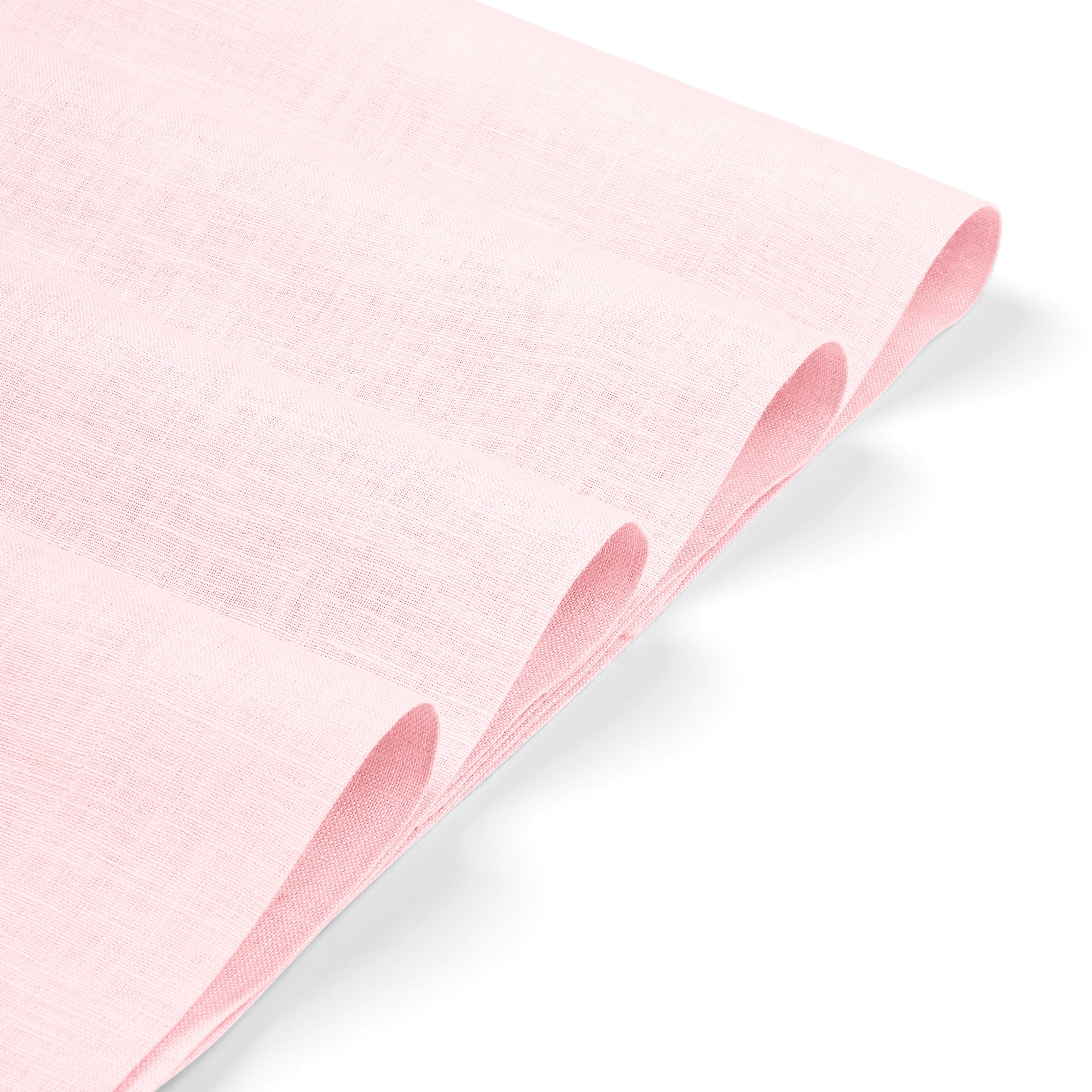 Pastel Pink Linen Placemats, Hemmed, 14 x 19 inch, 4 pcs