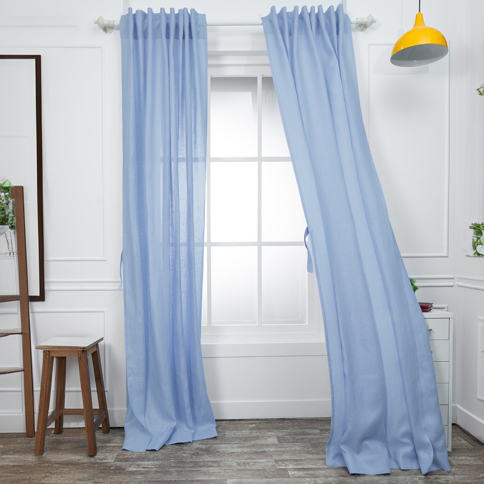 Blue Hemp Curtain