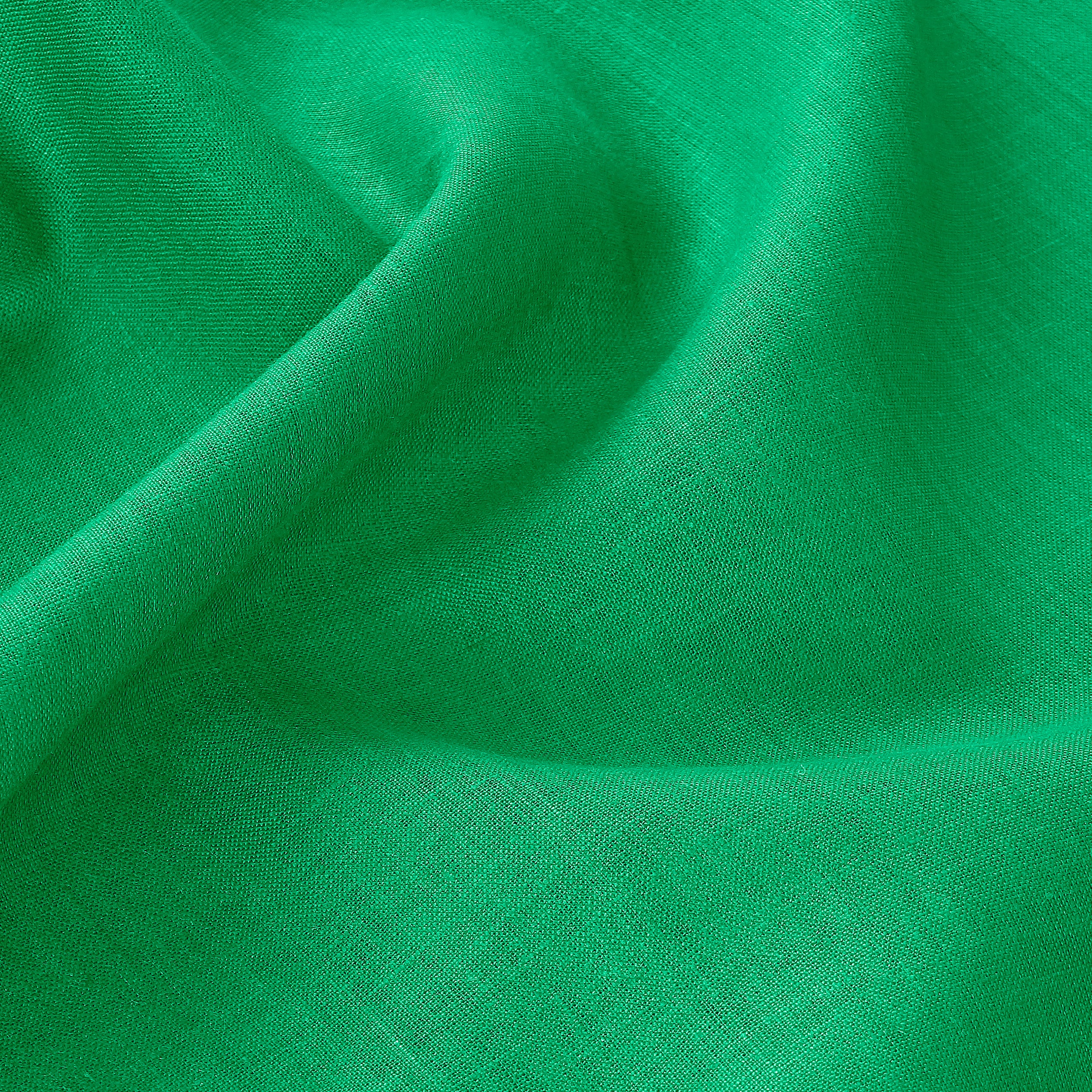 Kelly Green Linen Tablecloth, Hemstitch