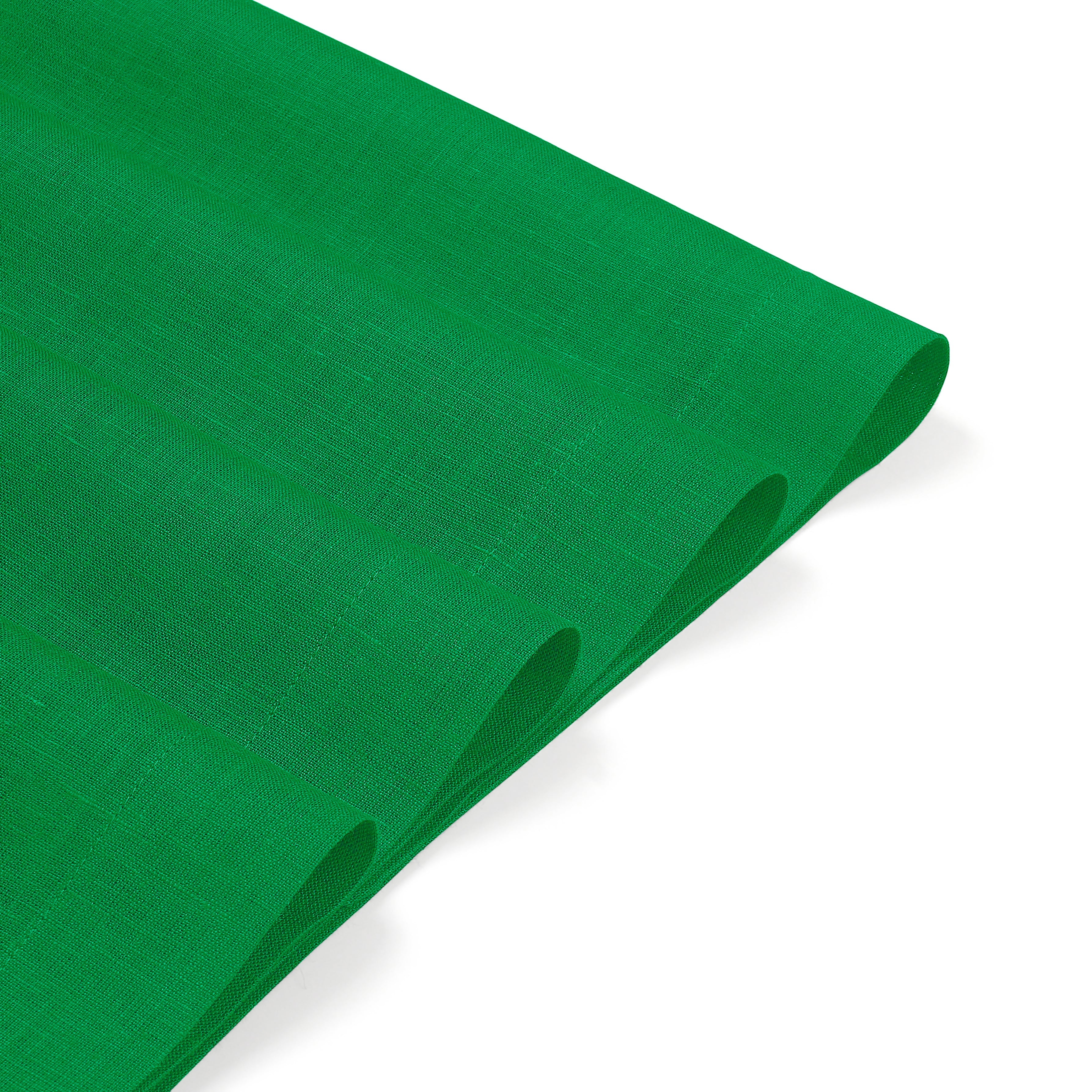 Kelly Green Linen Placemats, Hemmed, 14 x 19 inch, 4 pcs