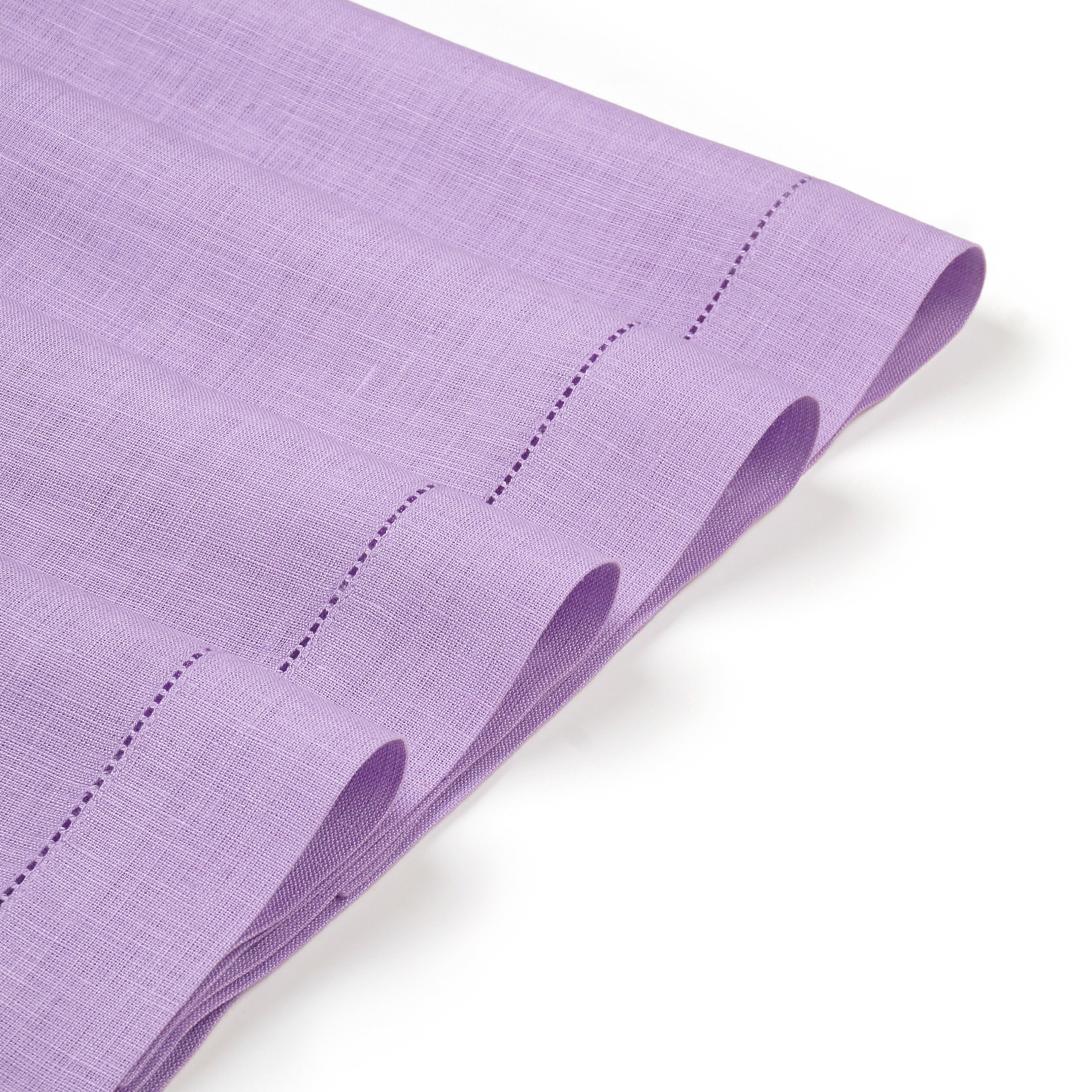 Lavender Linen Placemats, Hemstitch, 14 x 19 inch, 4 pcs