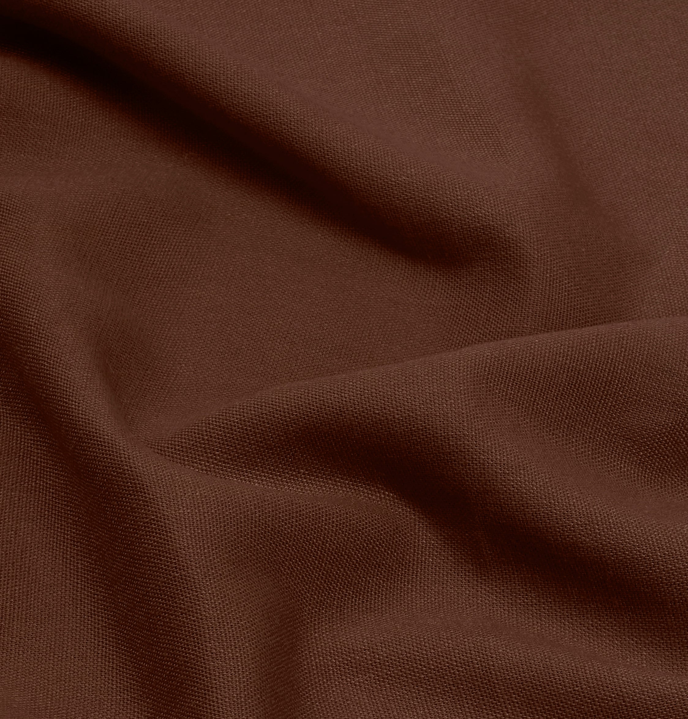 Brown Tablecloth, Faux Linen, Mitered Corner