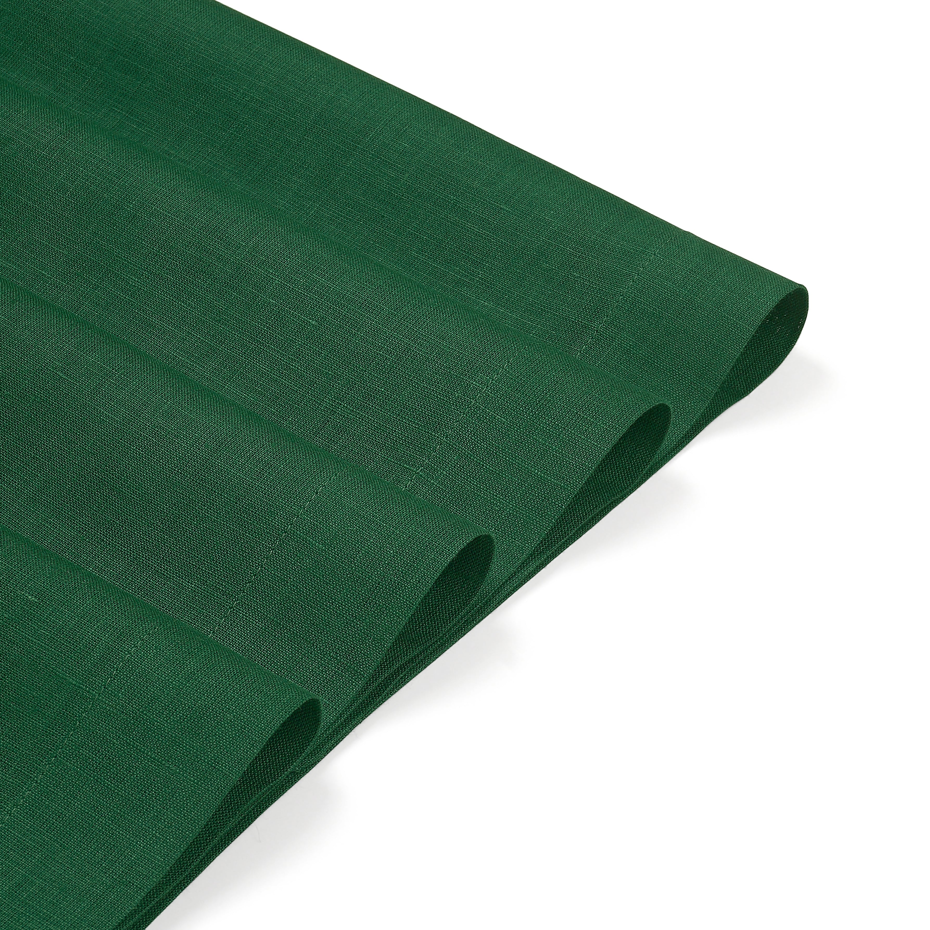 Forest Green Linen Placemats, Hemmed, 14 x 19 inch, 4 pcs