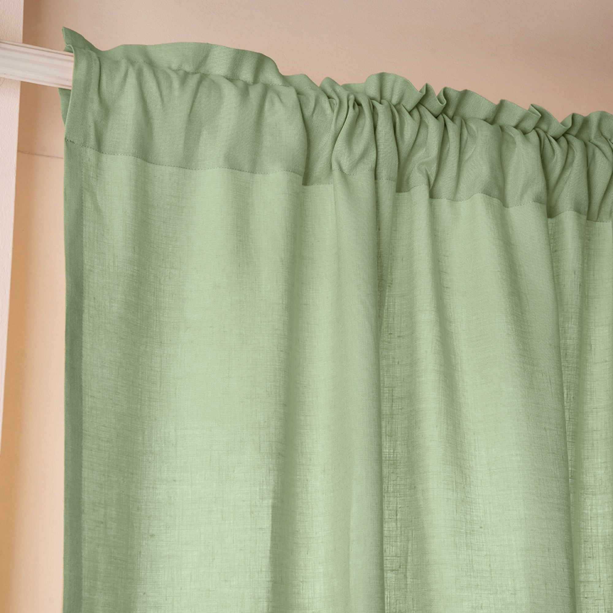 Sage Green Linen Curtain