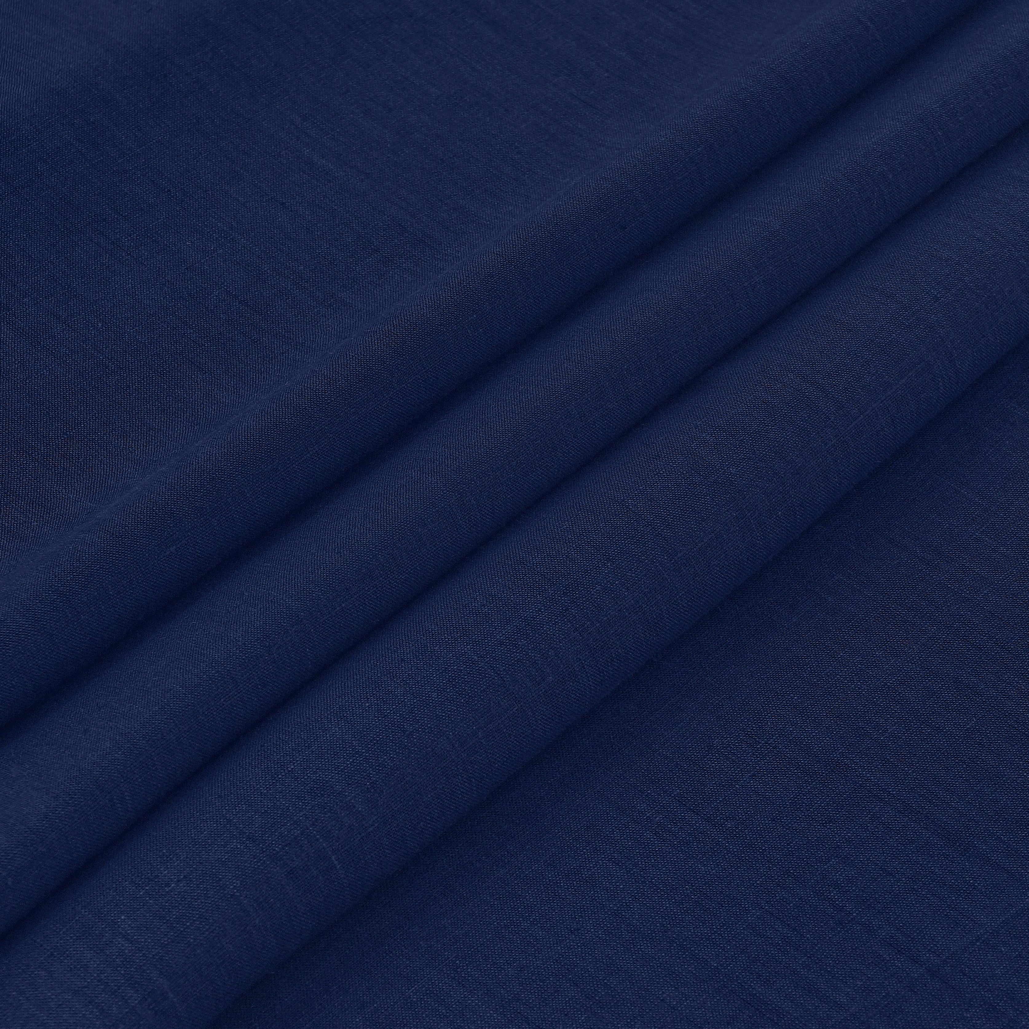 Navy Blue Linen Tablecloth, Hemmed