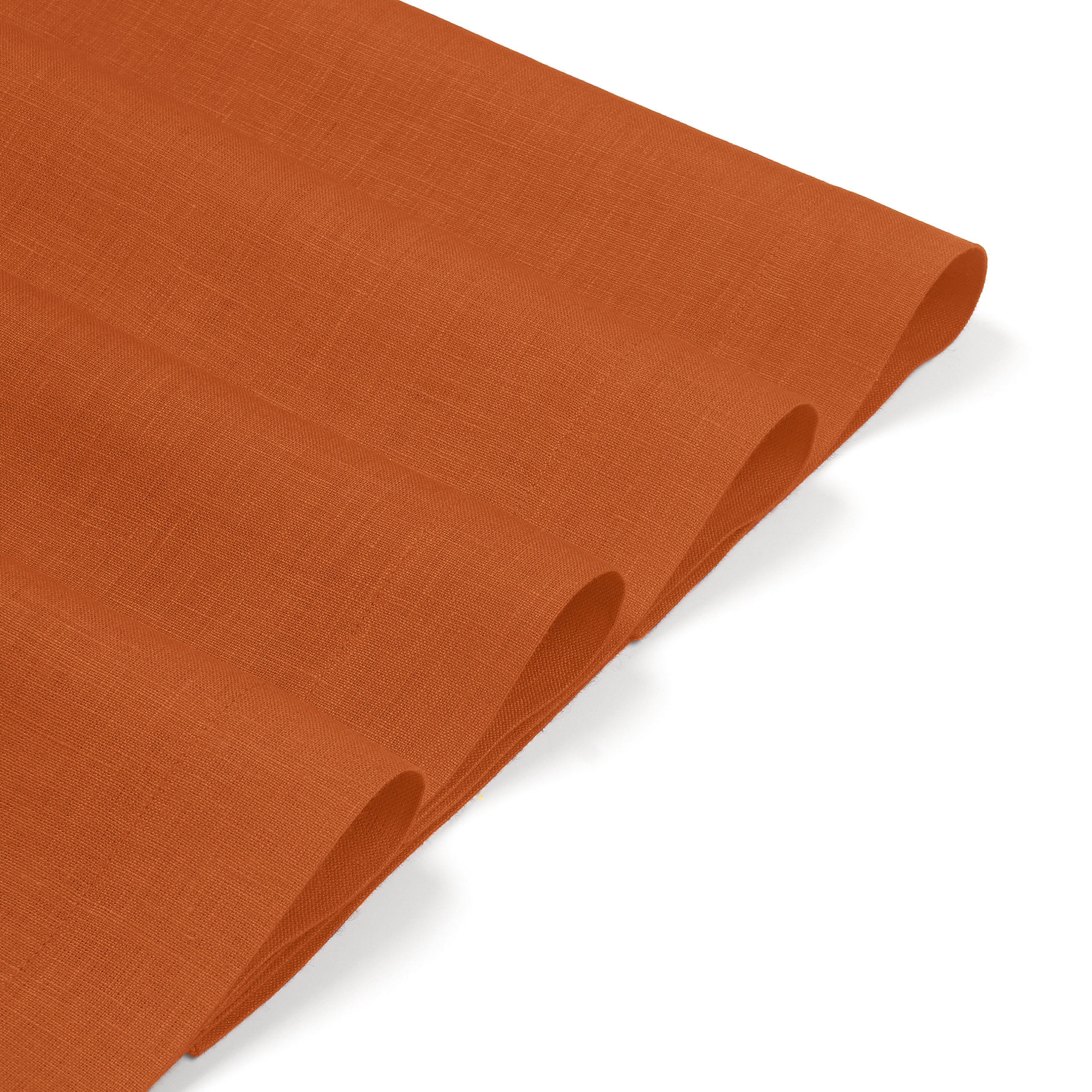 Rust Linen Placemats, Hemmed, 14 x 19 inch, 4 pcs