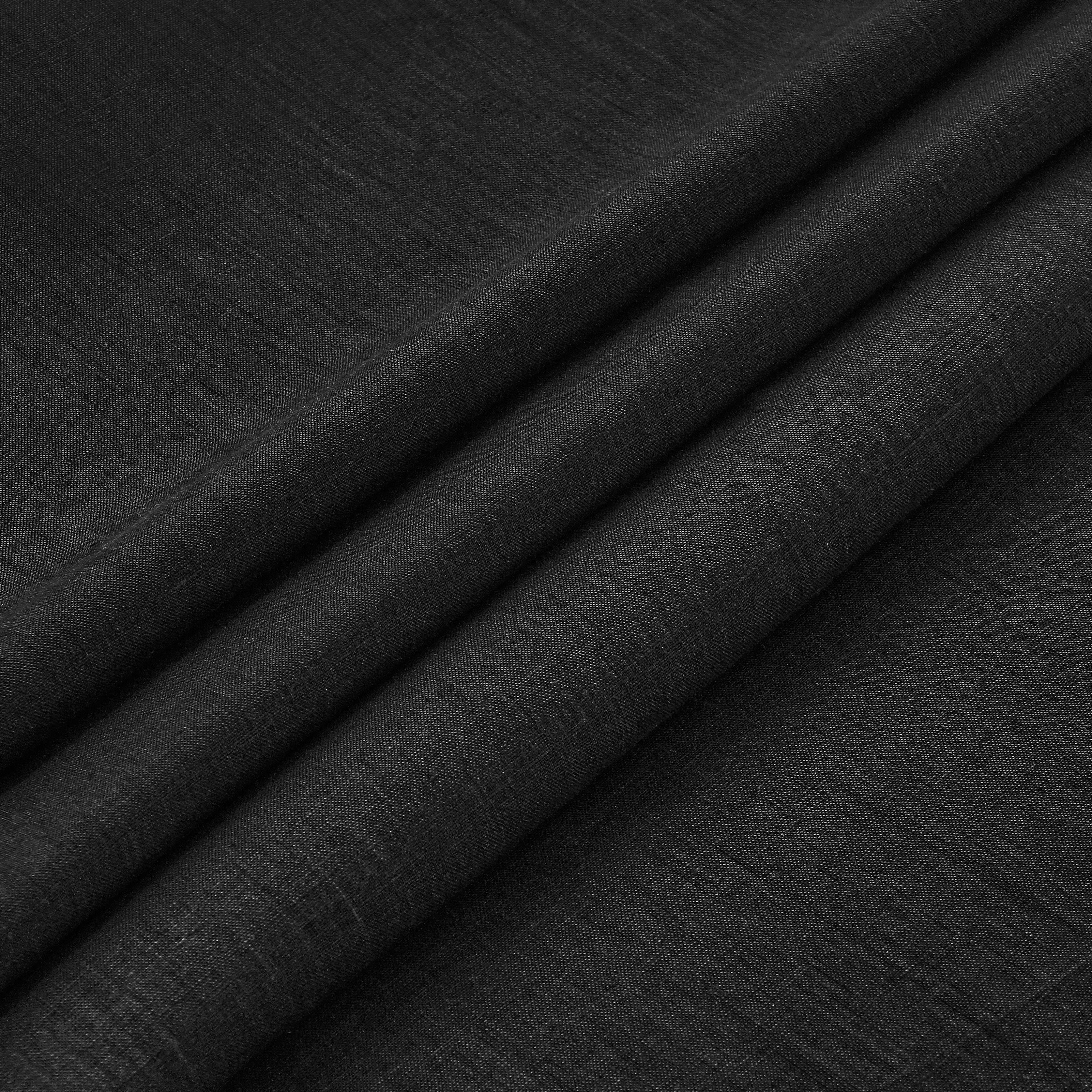 Black Linen Tablecloth, Hemmed