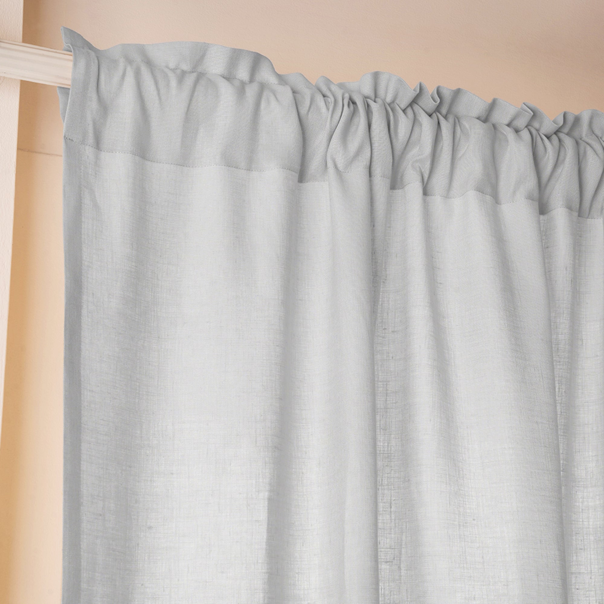 Silver Grey Linen Curtain