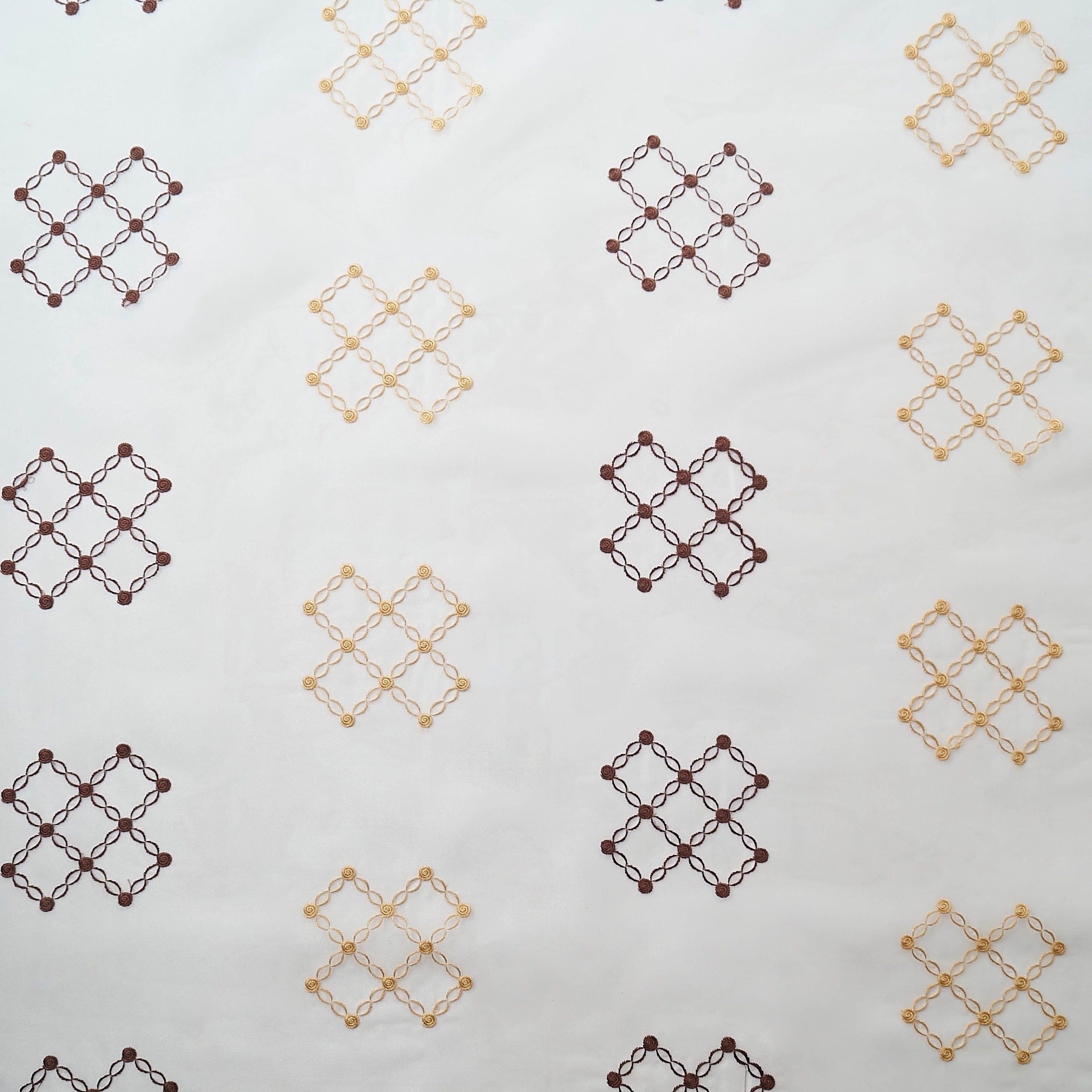 Etereo Lattice Luxe, Gold and Brown, Sheer, 1 panel