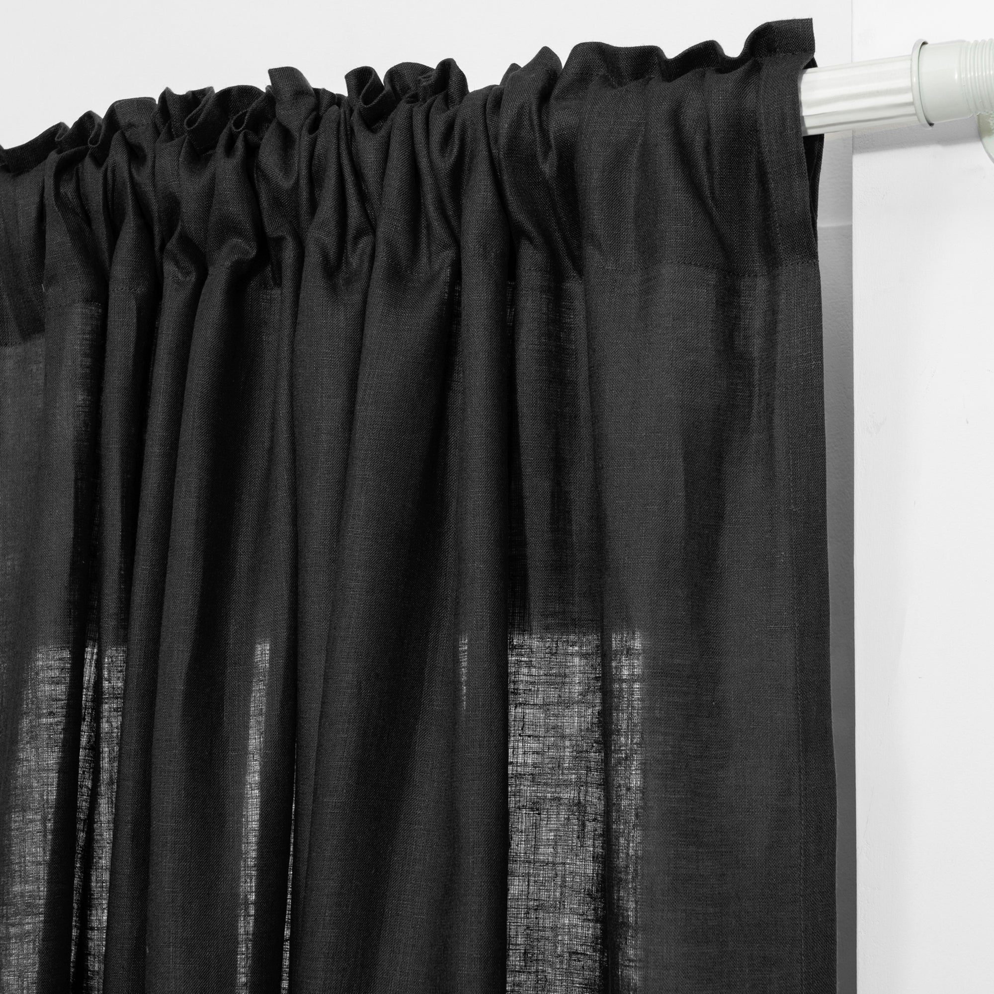 Black Linen Curtain