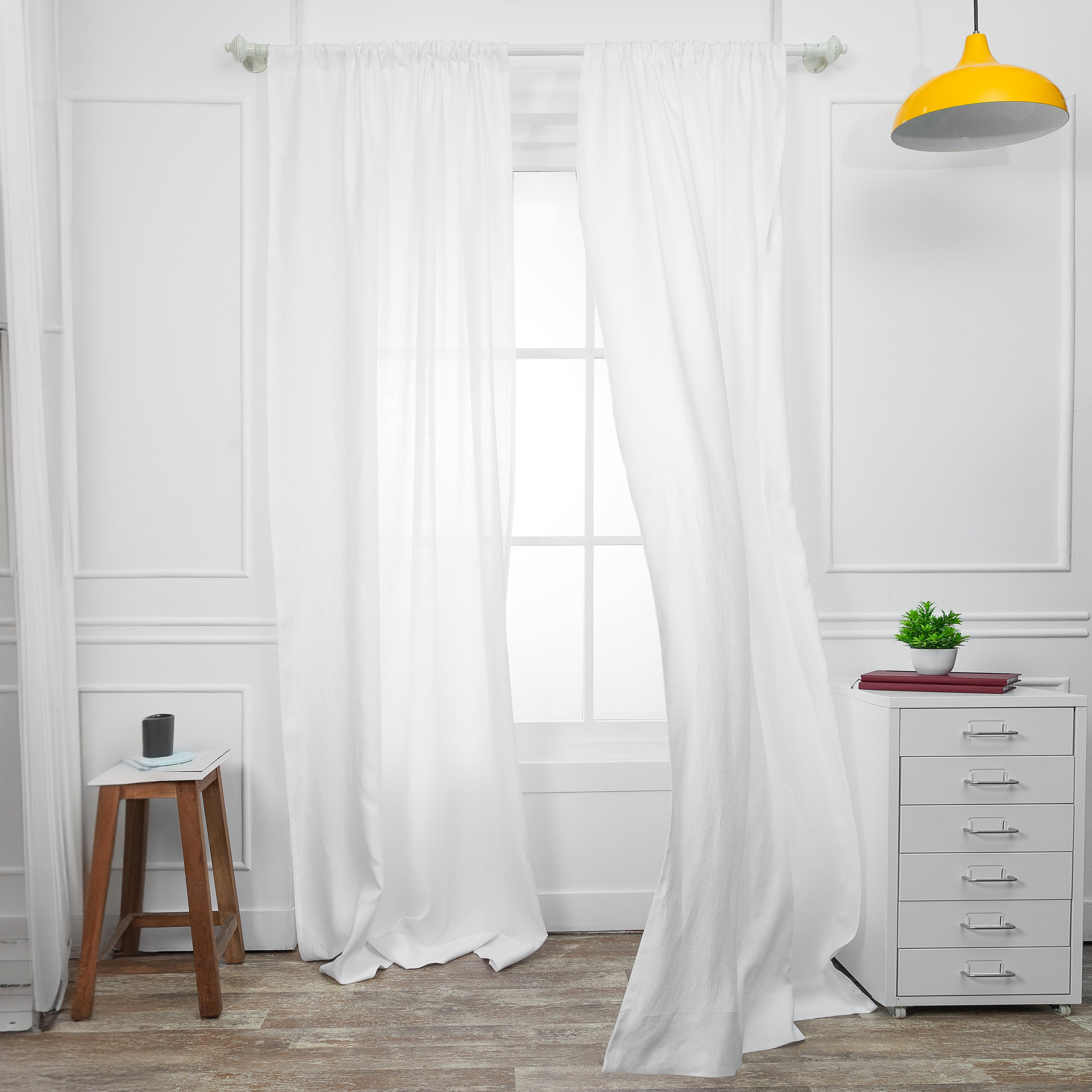 White Hemp Curtain