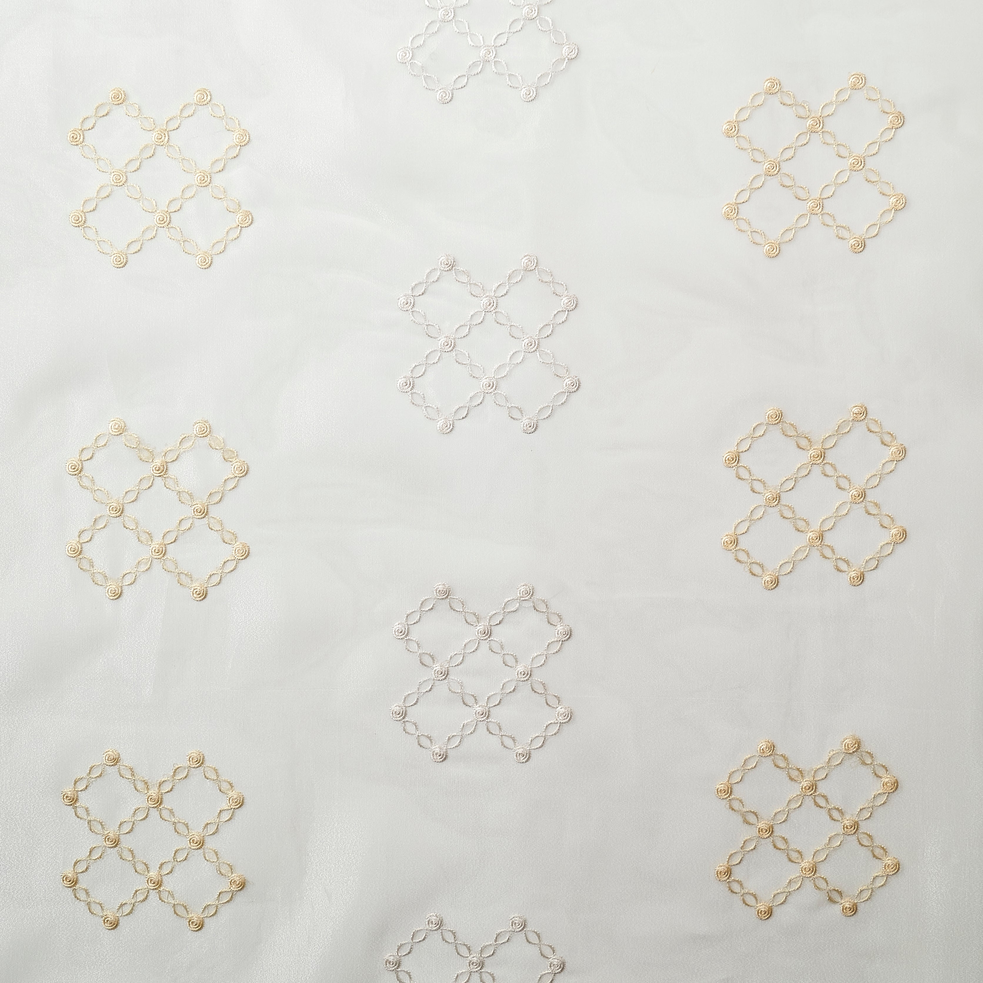 Etereo Lattice Luxe, Silver and Gold, Sheer, 1 panel