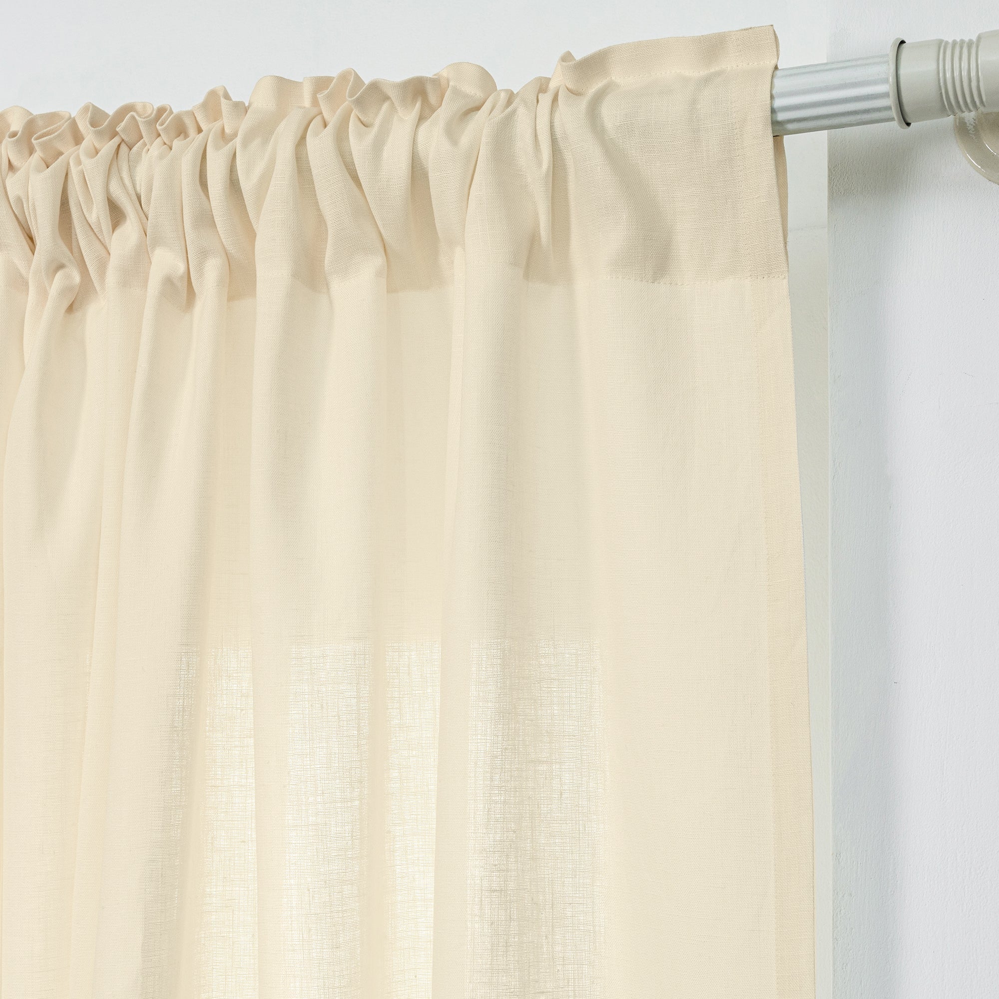 Vanilla Cream Linen Curtain