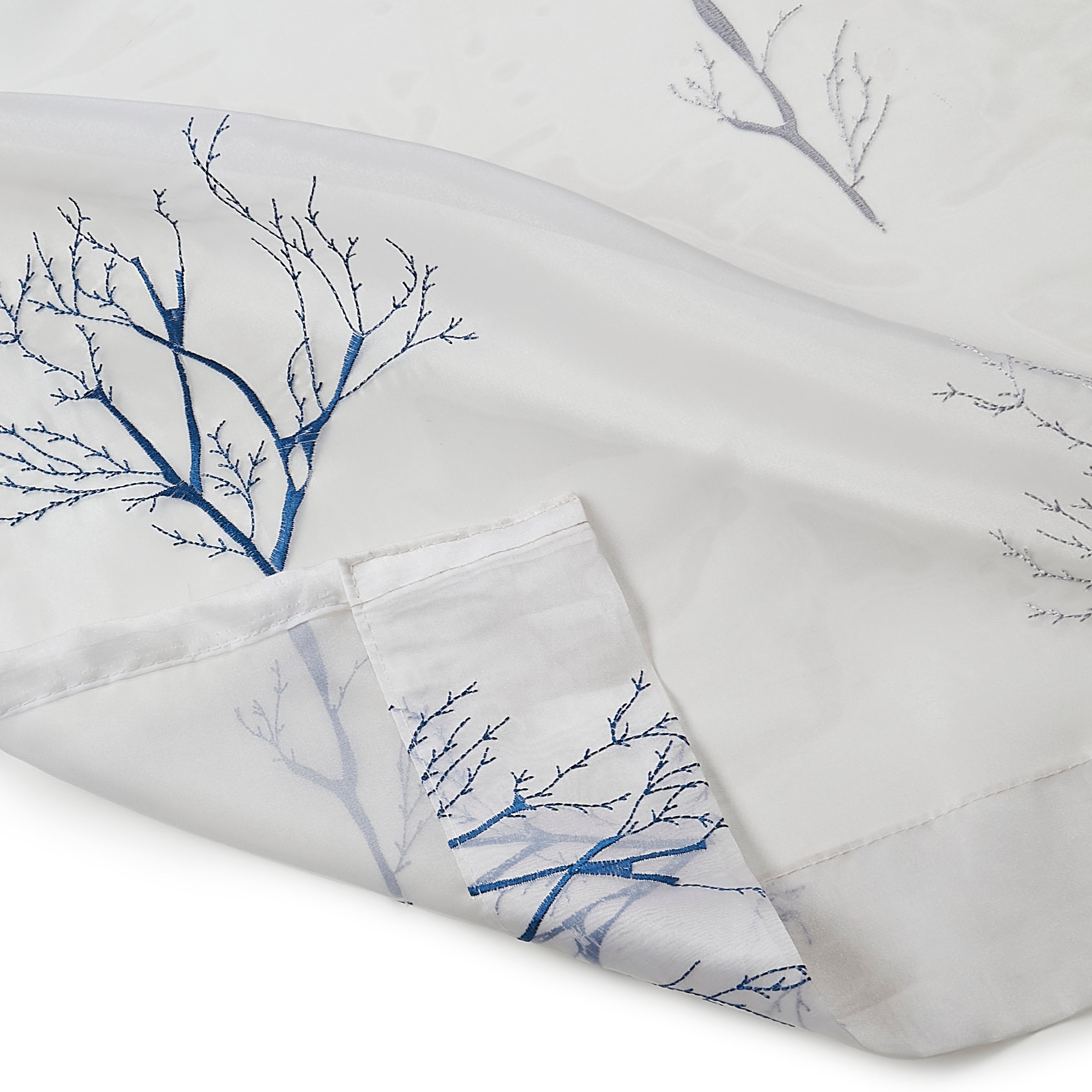 Etereo Woodland Whisper, Silver and Blue, Sheer, 1 panel