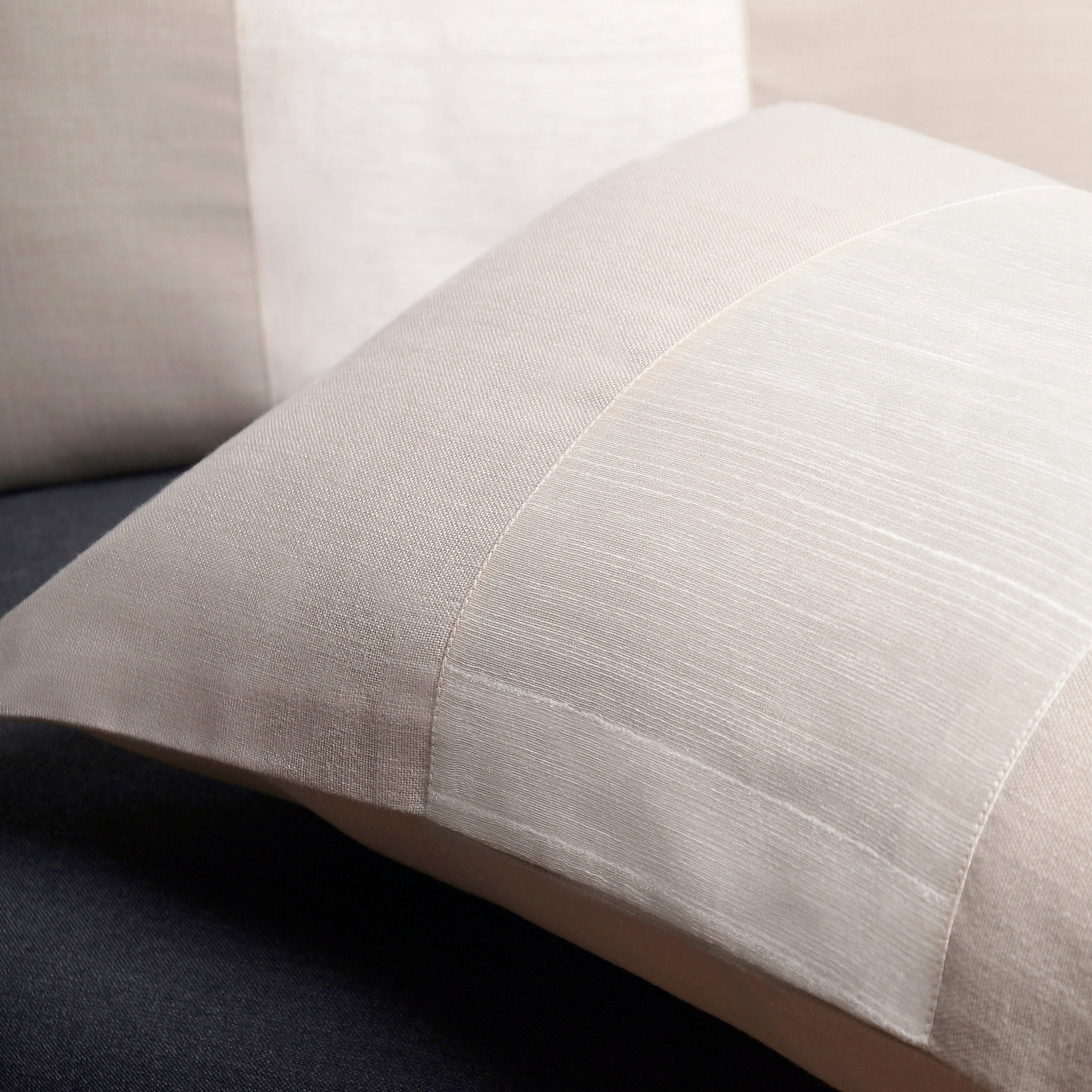 Verto Pillow Cover Rectangle - Natural and Light Natural