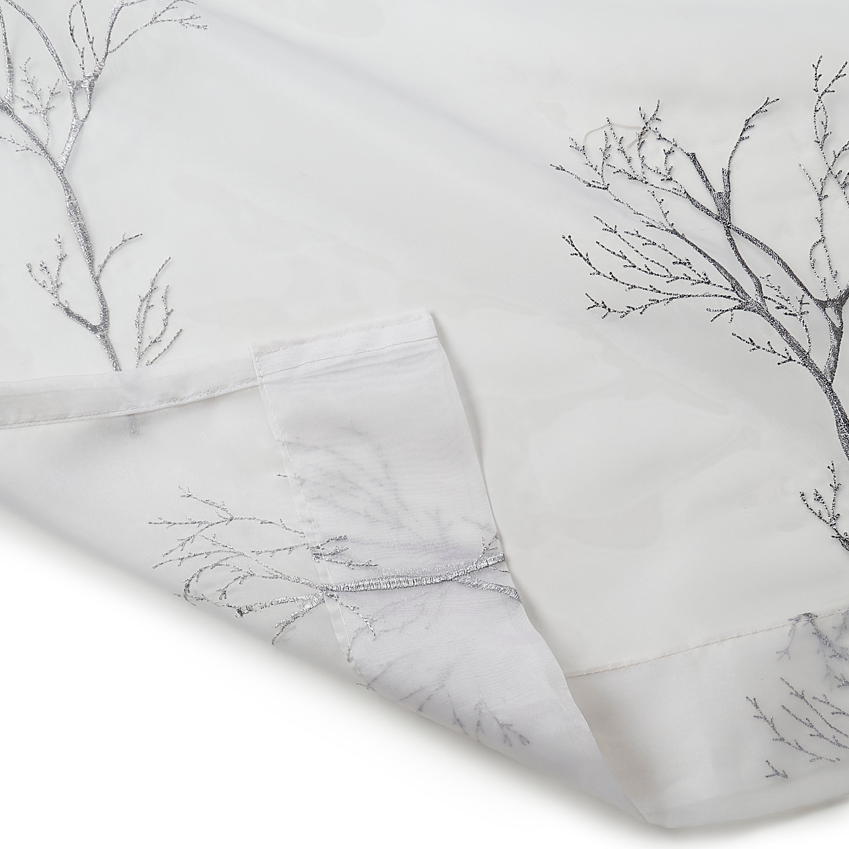 Etereo Woodland Whisper, Silver and Grey, Sheer, 1 panel