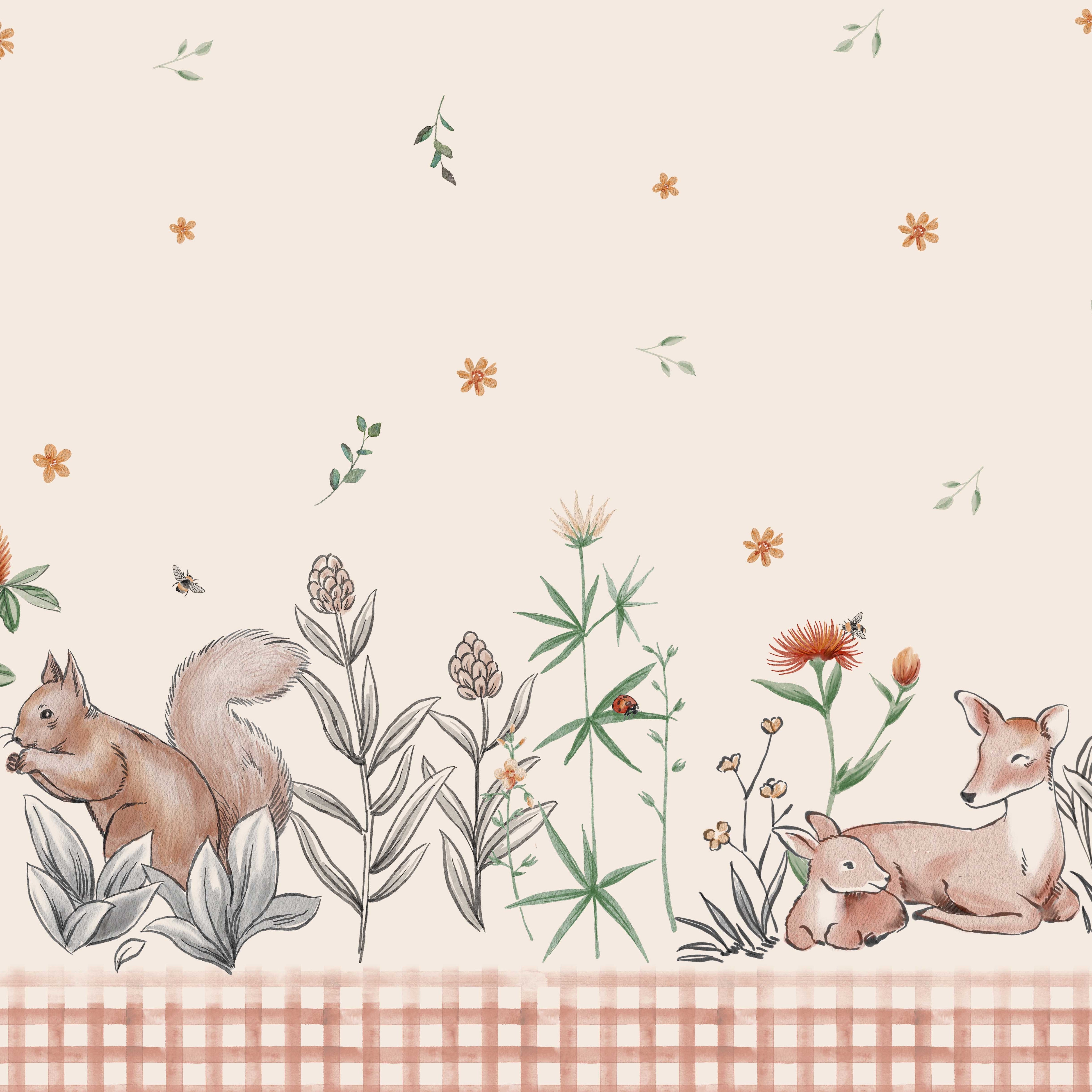 Harvest Critters Tablecloth – Fall Inspired Squirrel and Deer Design