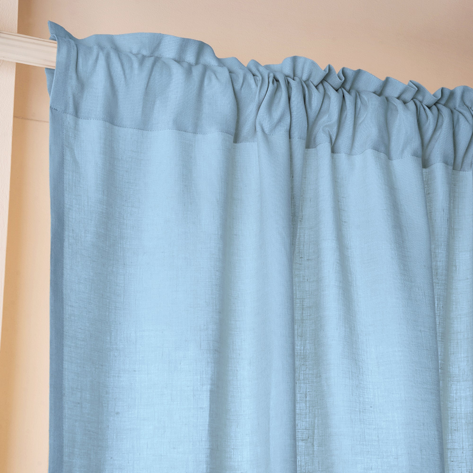 Powder Blue Linen Curtain