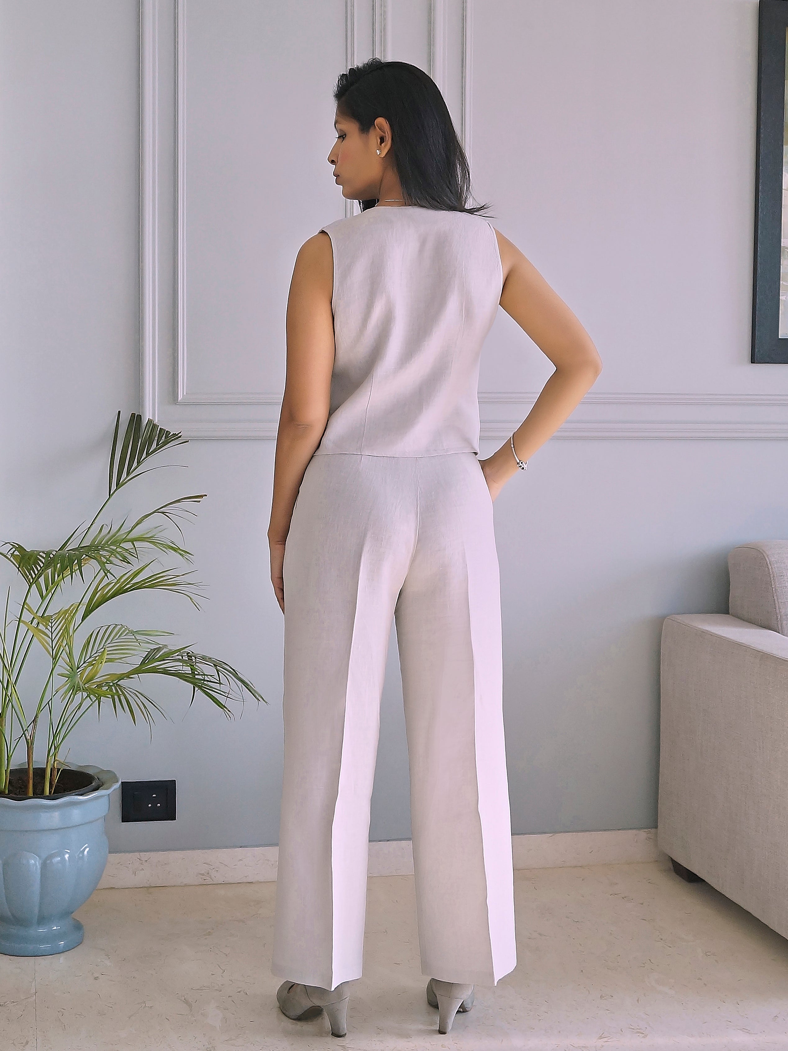 Quiet Grey Coord Set - Pure Linen