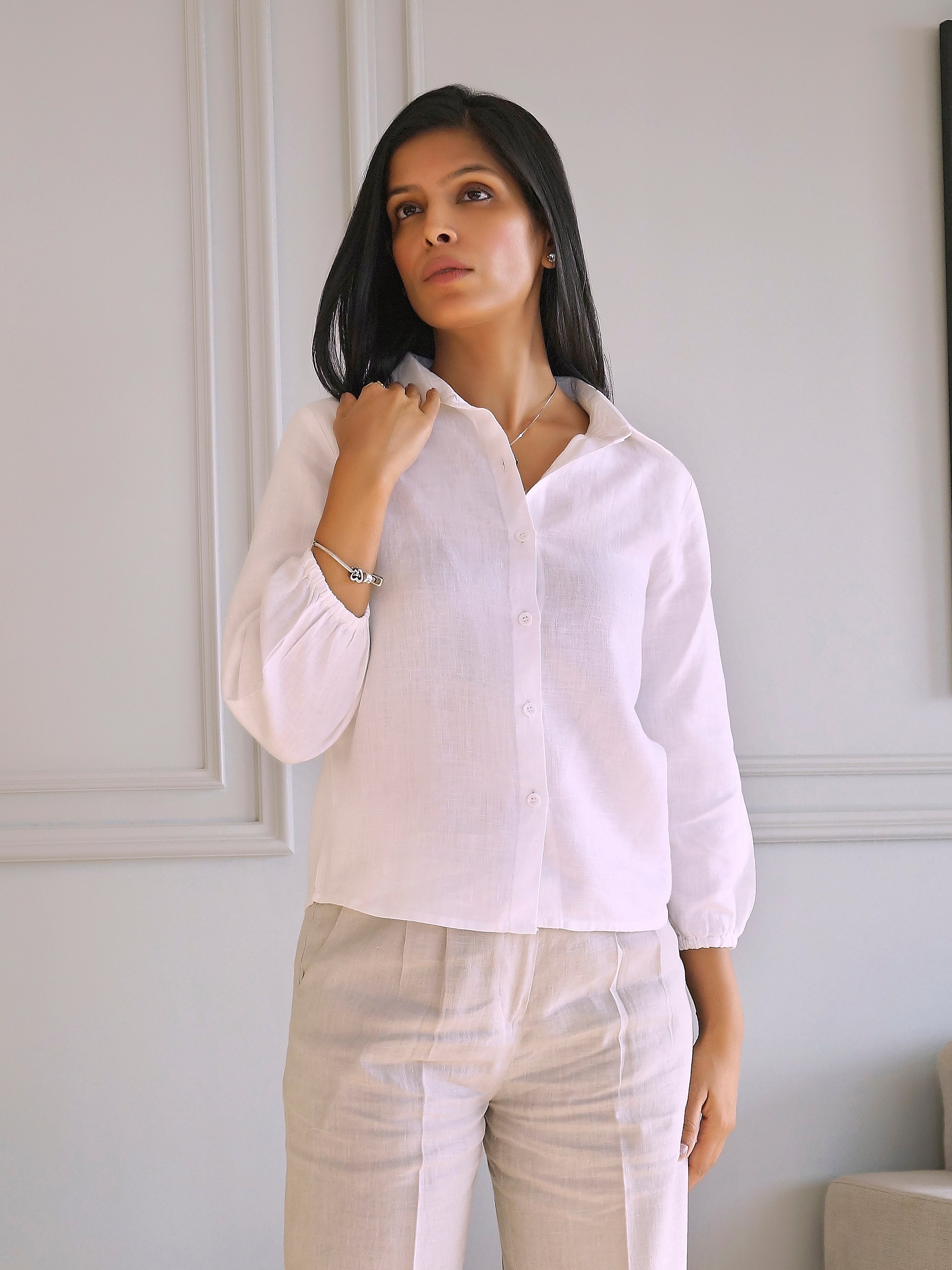 Classic White Linen Shirt