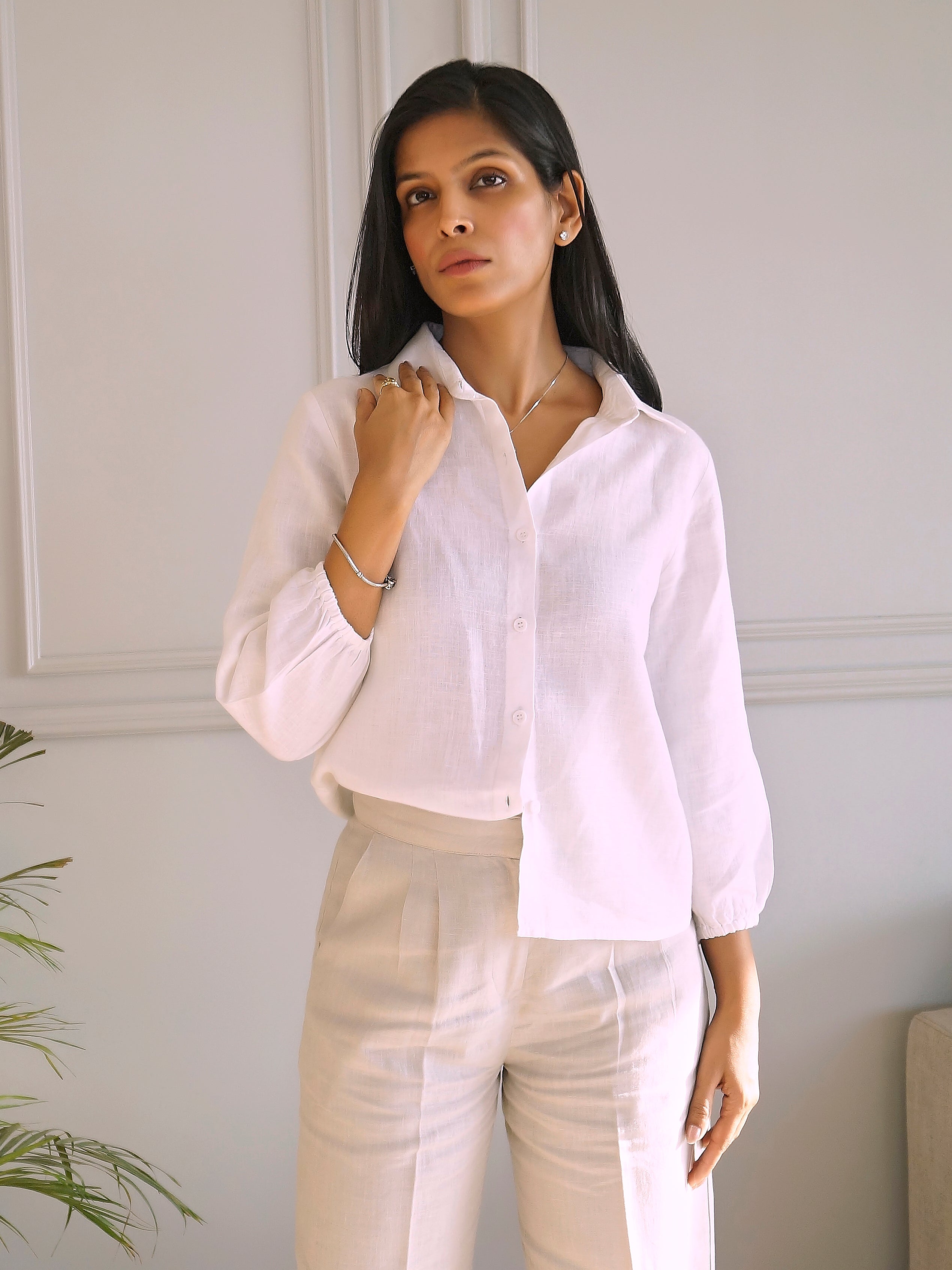 Classic White Linen Shirt