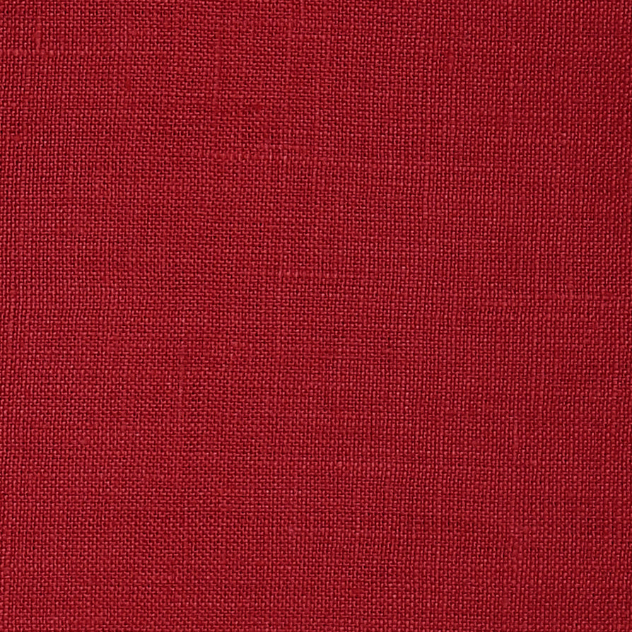 100% Pure Linen Fabric Red