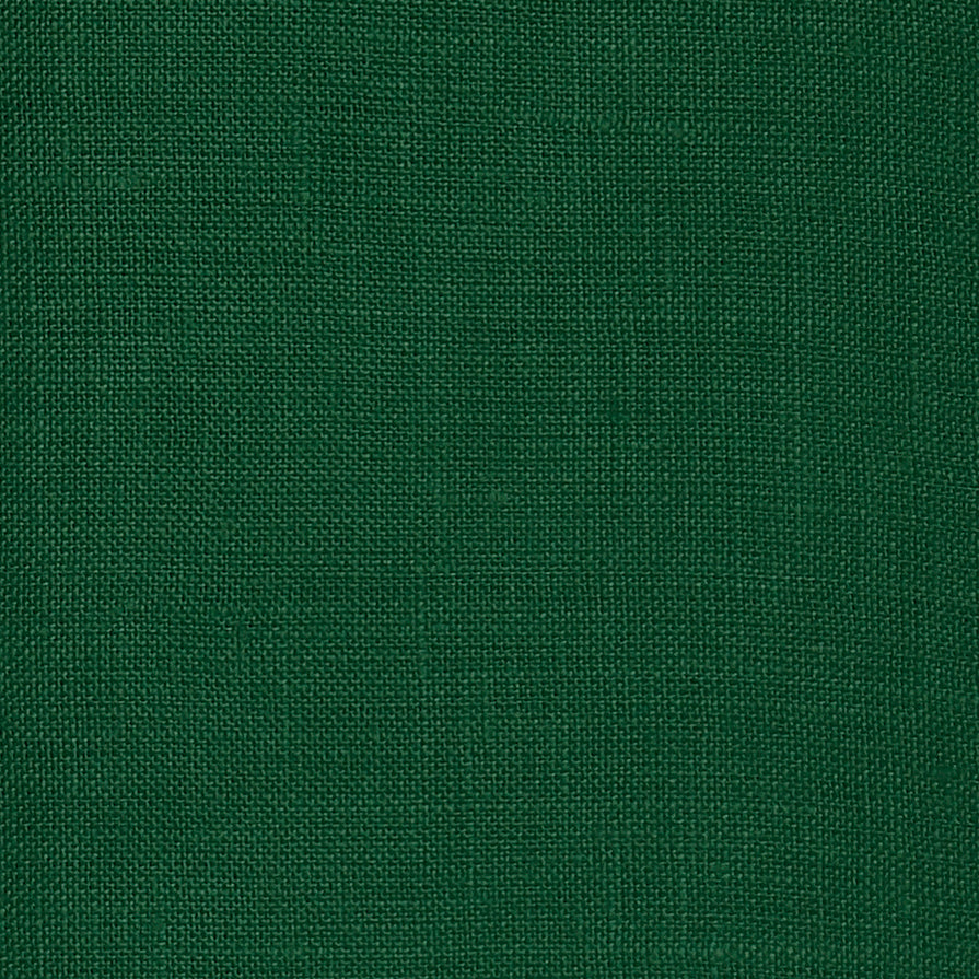 100% Pure Linen Fabric Forest Green Swatch