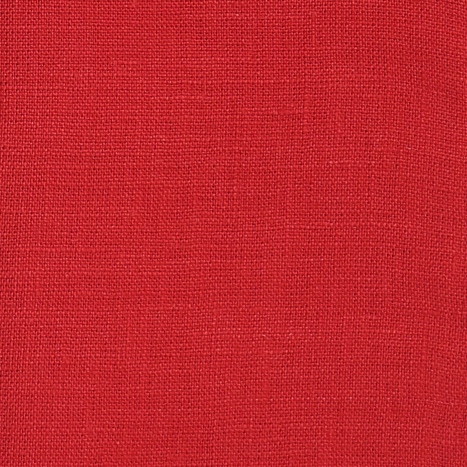 Bright Red Linen Tablecloth, Hemstitch