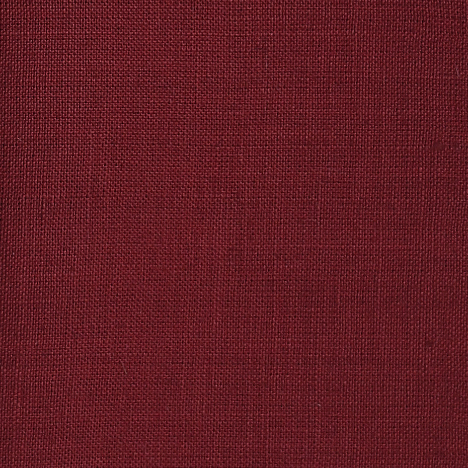 100% Pure Linen Fabric Dark Red Swatch