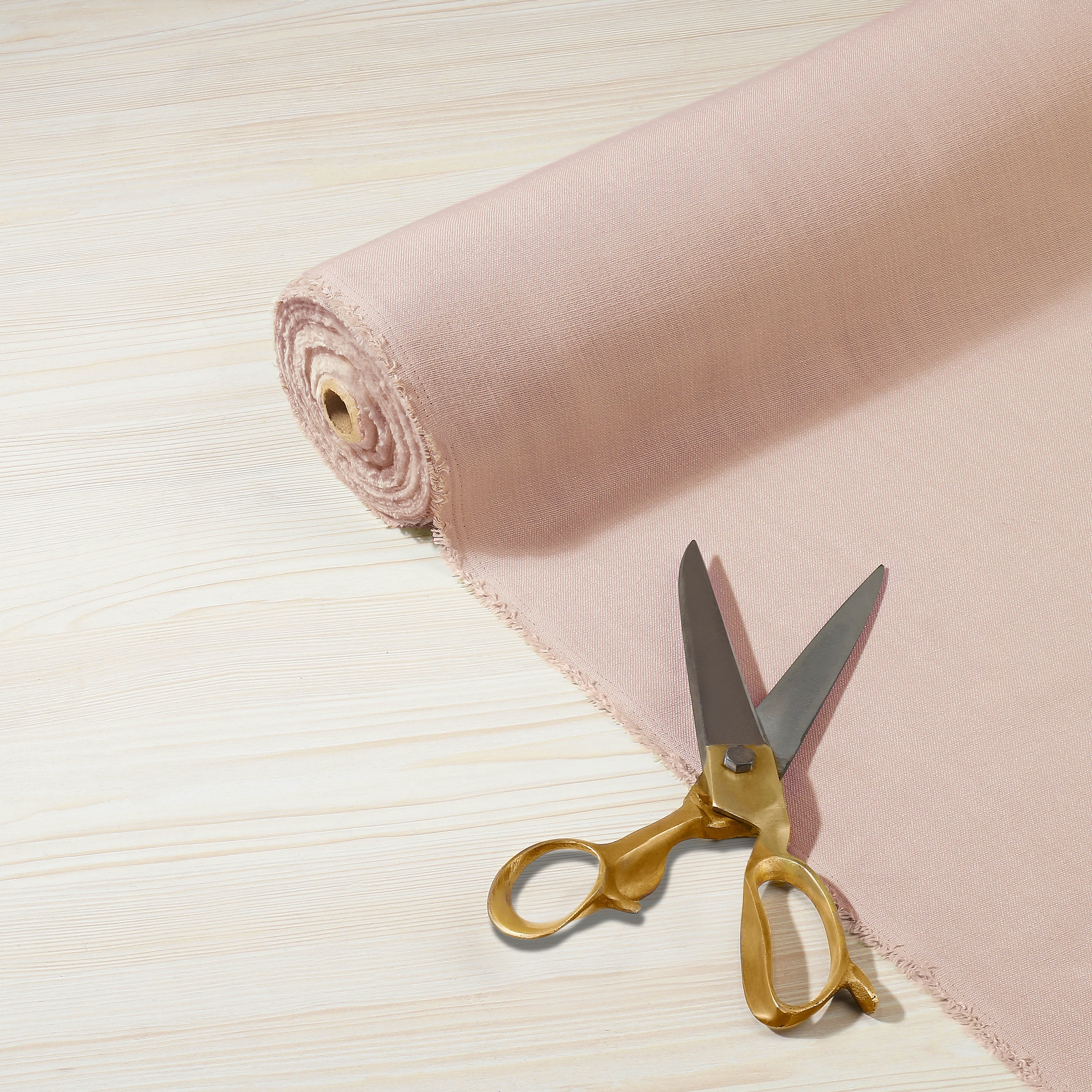 Faux Linen Fabric Beige