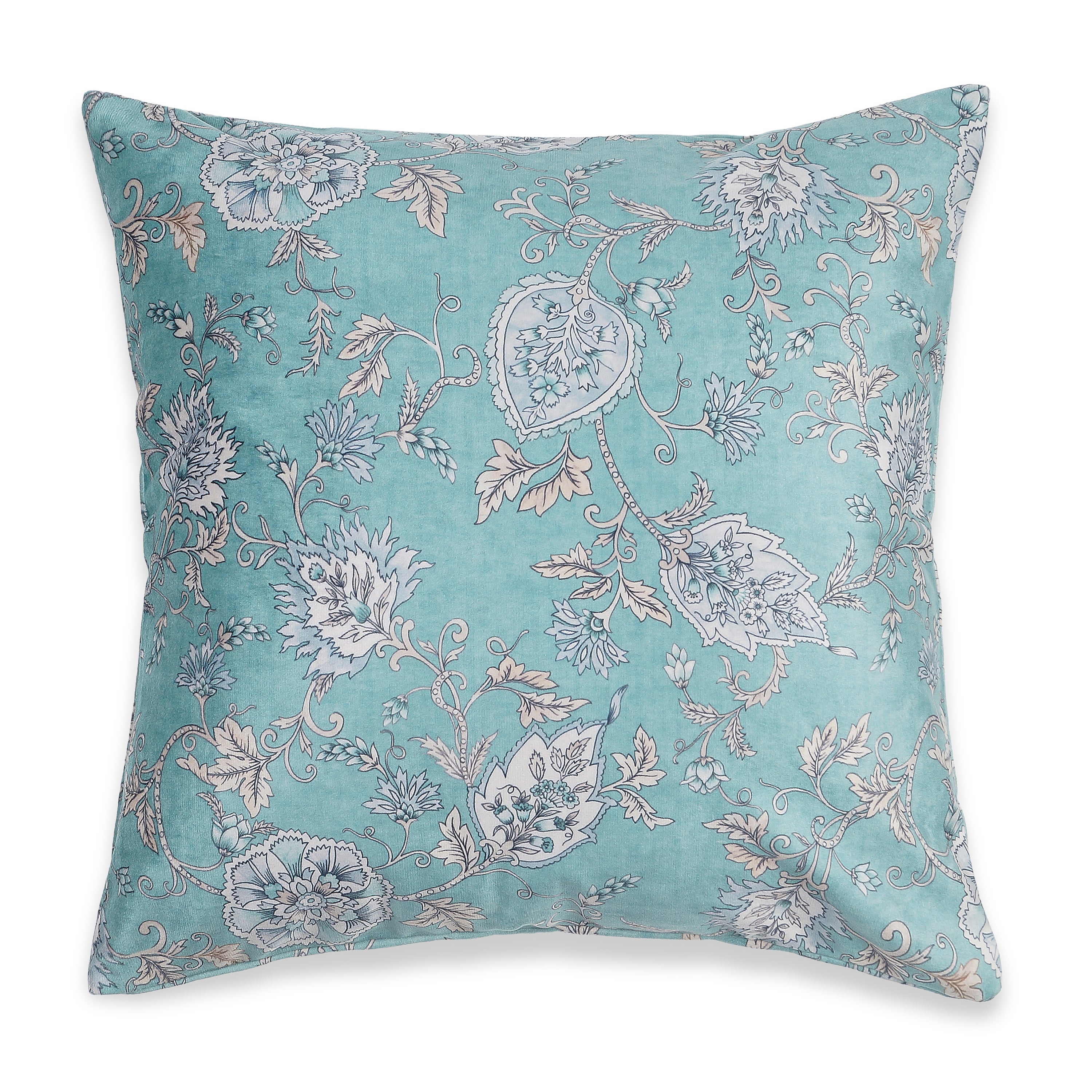 Blossom Decorative Pillow Cover - Aqua