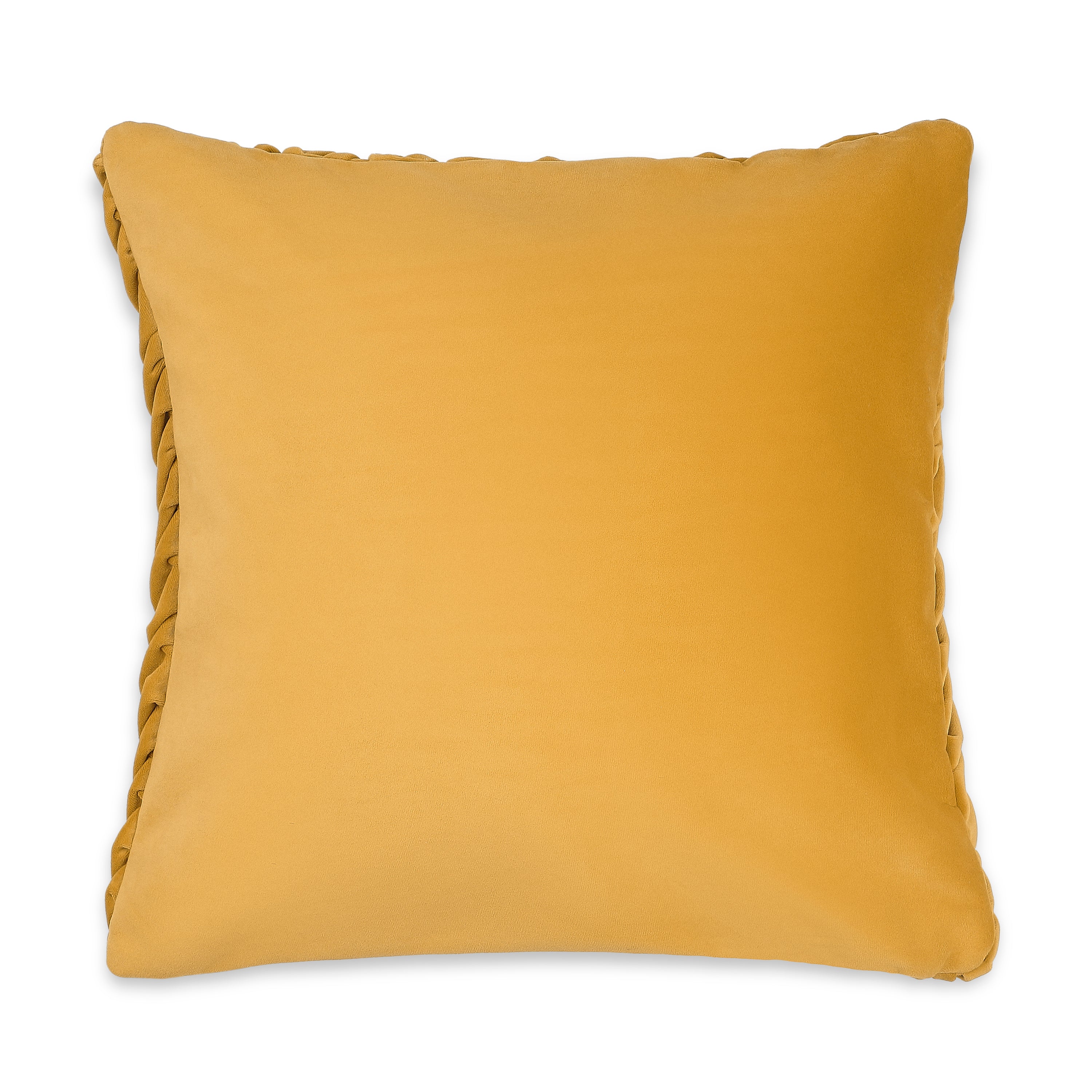 Smocking Decorative Pillow Cover - Mustard