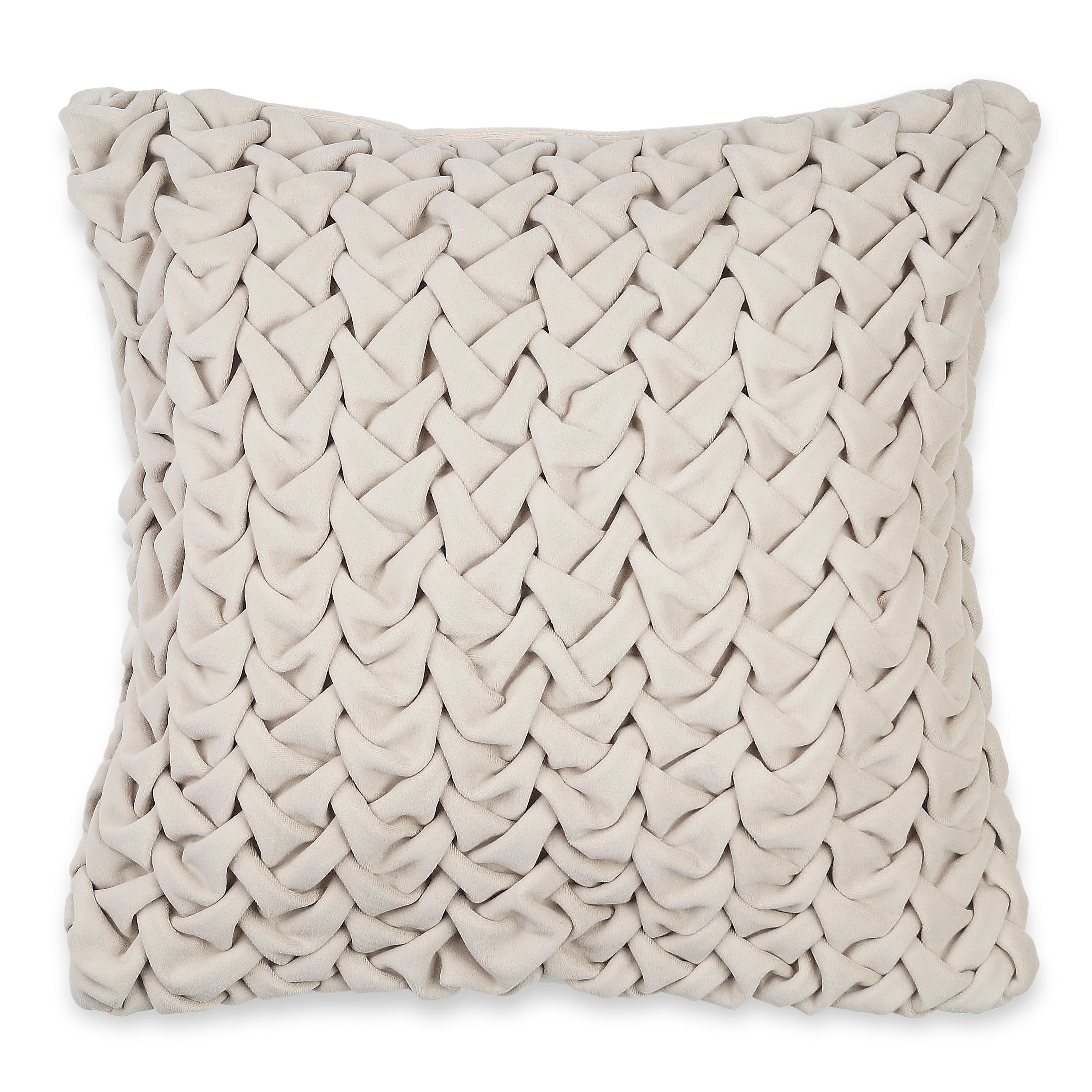 Smocking Decorative Pillow Cover - Natural