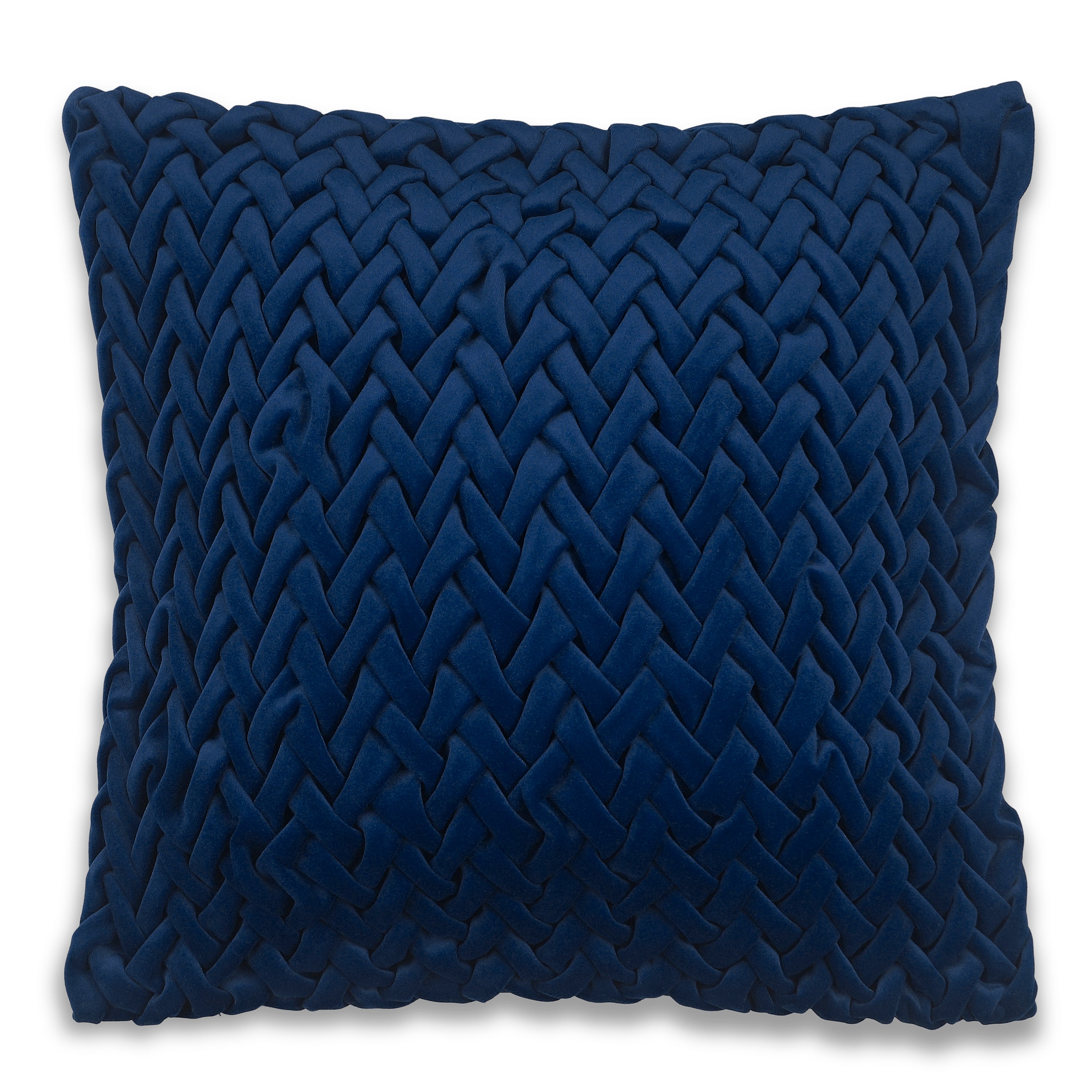 Smocking Decorative Pillow Cover - Royal Blue