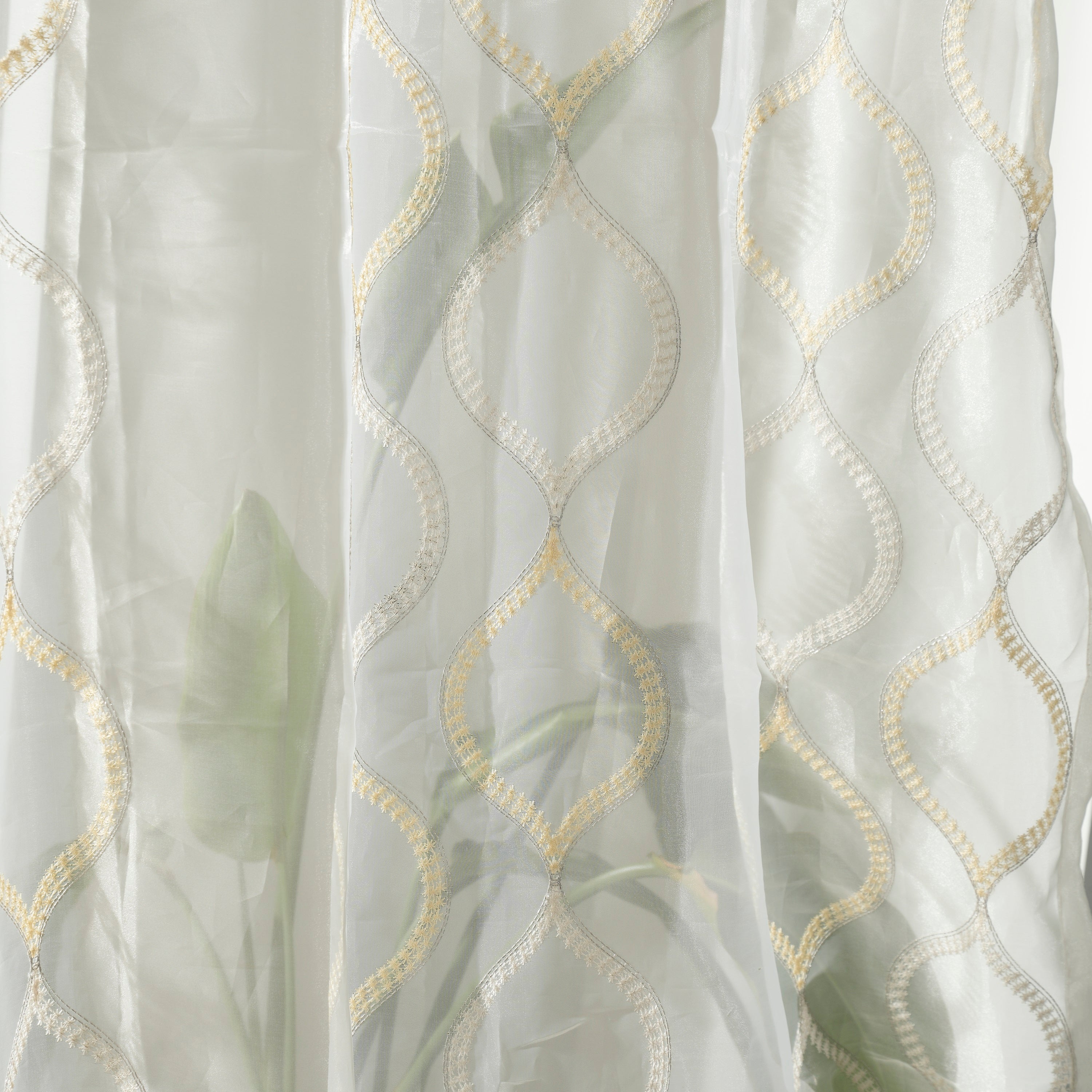 Etereo Celestial, White and Cream, Sheer, 1 panel