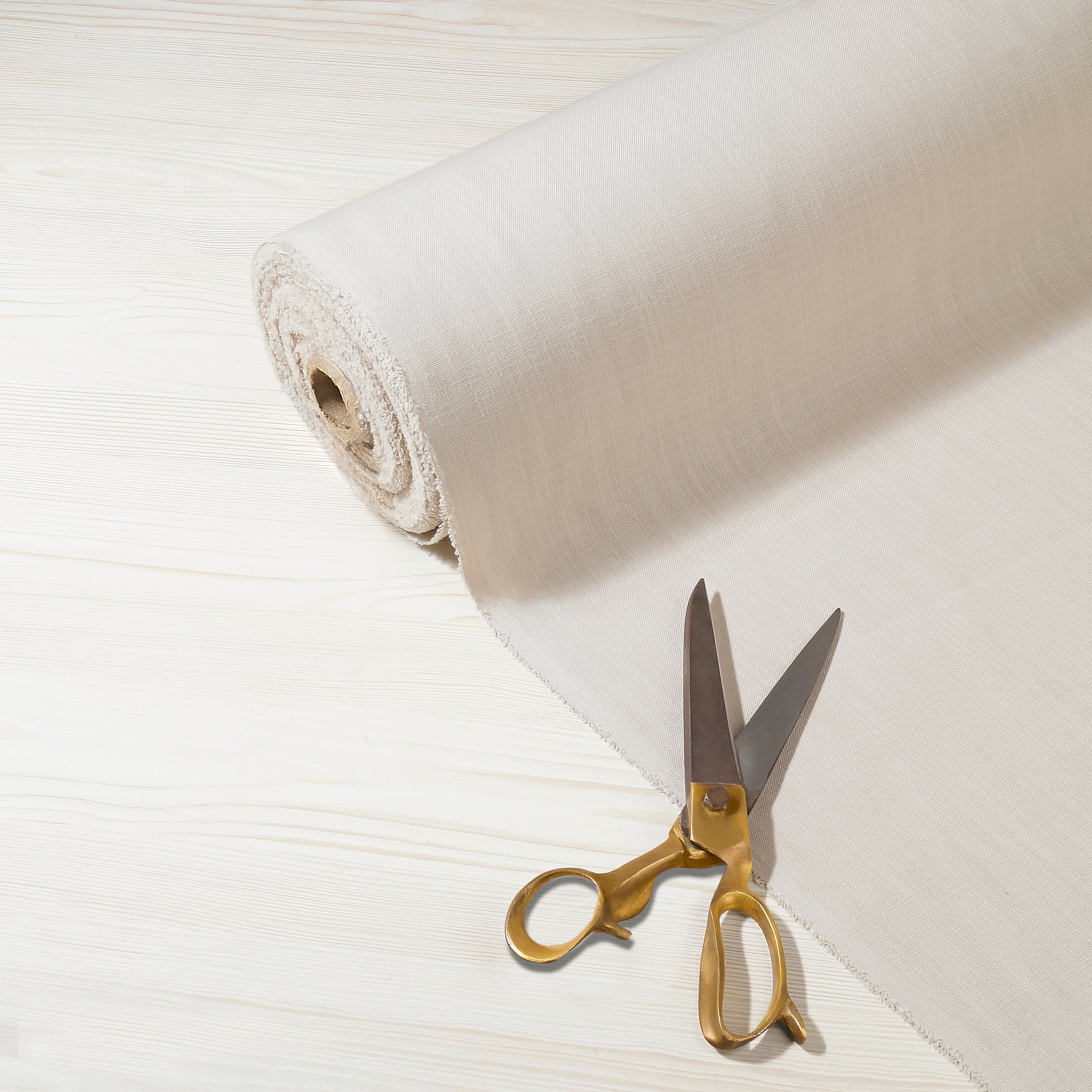 Faux Linen Fabric Ivory